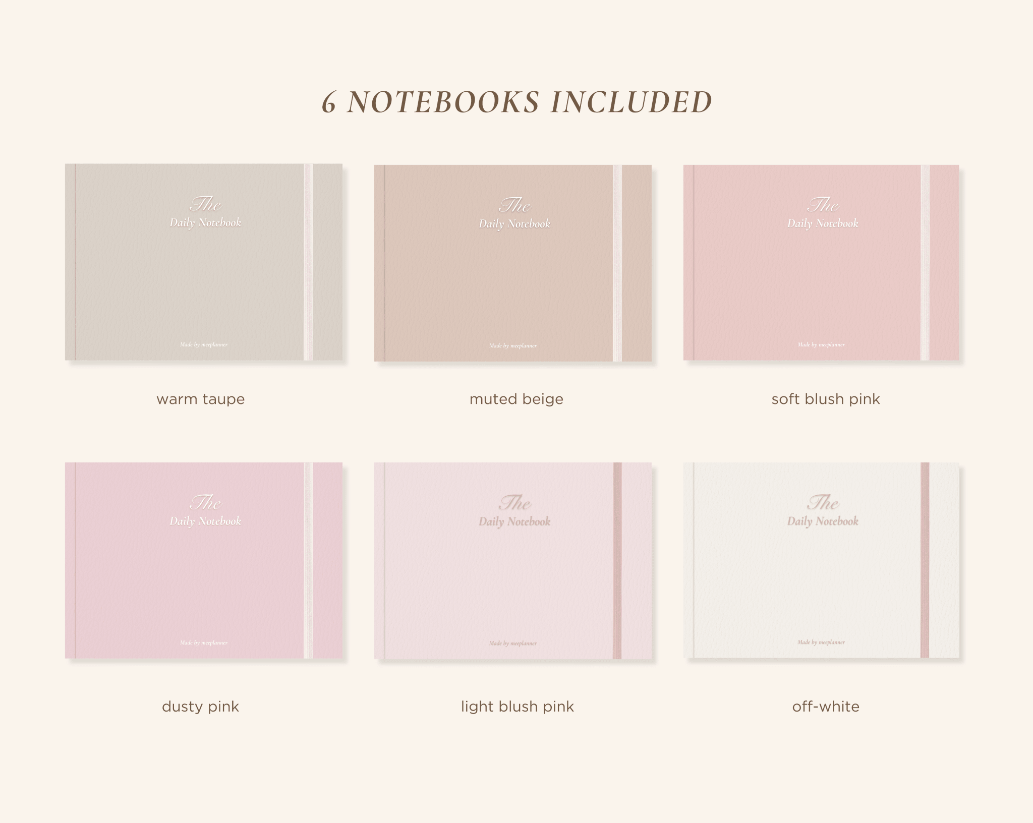 12 Subject Digital Notebooks | Bundle Landscape & Portrait | 6 Soft Colors - Meeplanner