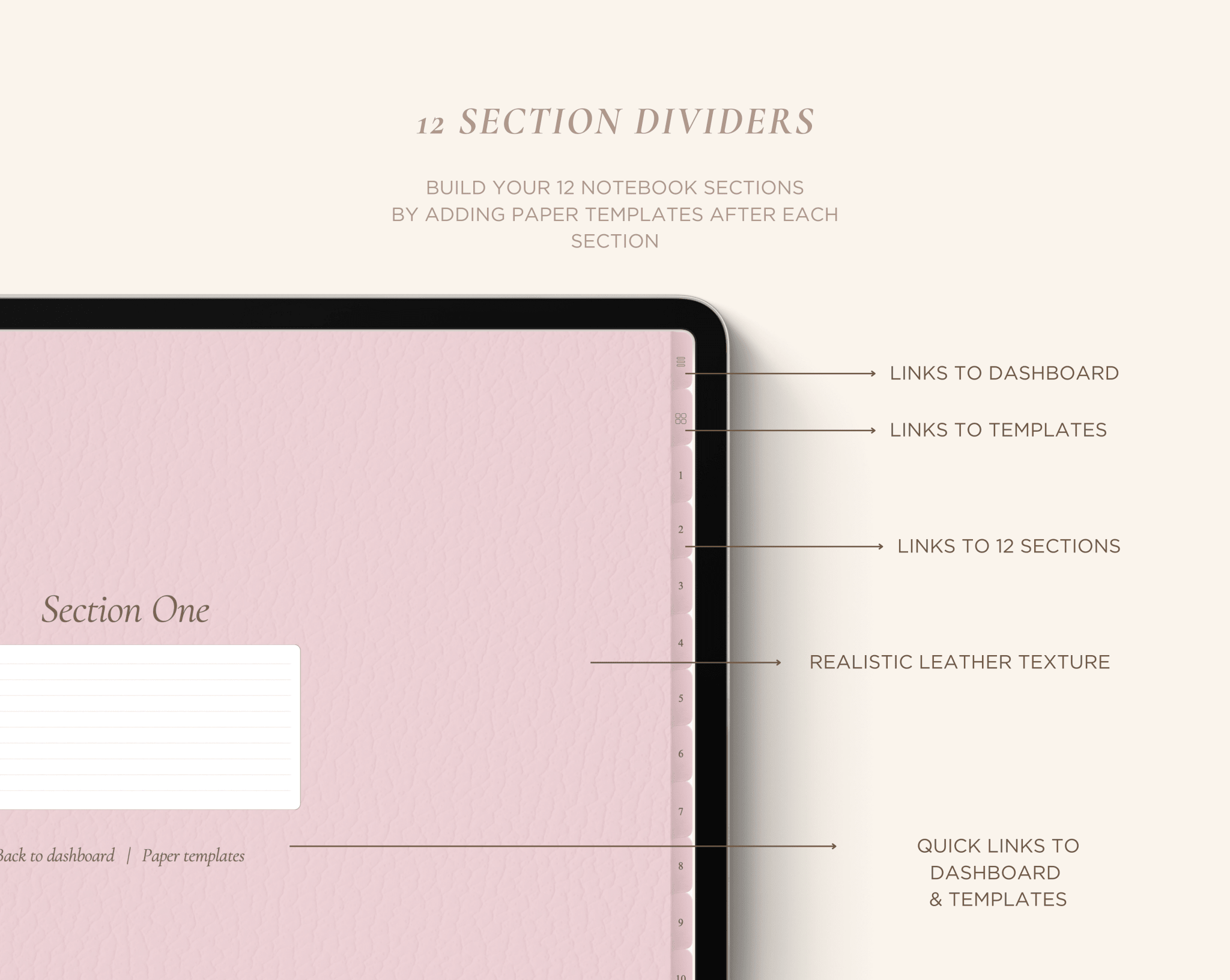 12 Subject Digital Notebooks | Bundle Landscape & Portrait | 6 Soft Colors - Meeplanner