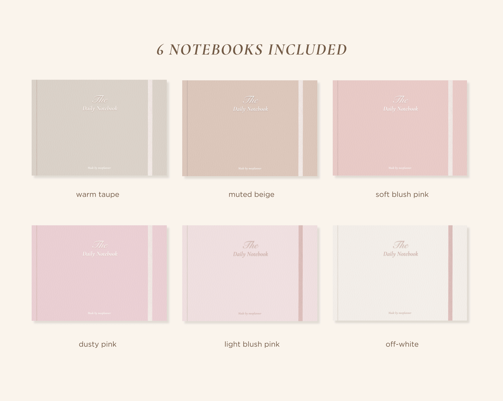 12 Subject Digital Notebooks | Landscape | 6 Soft Colors - Meeplanner