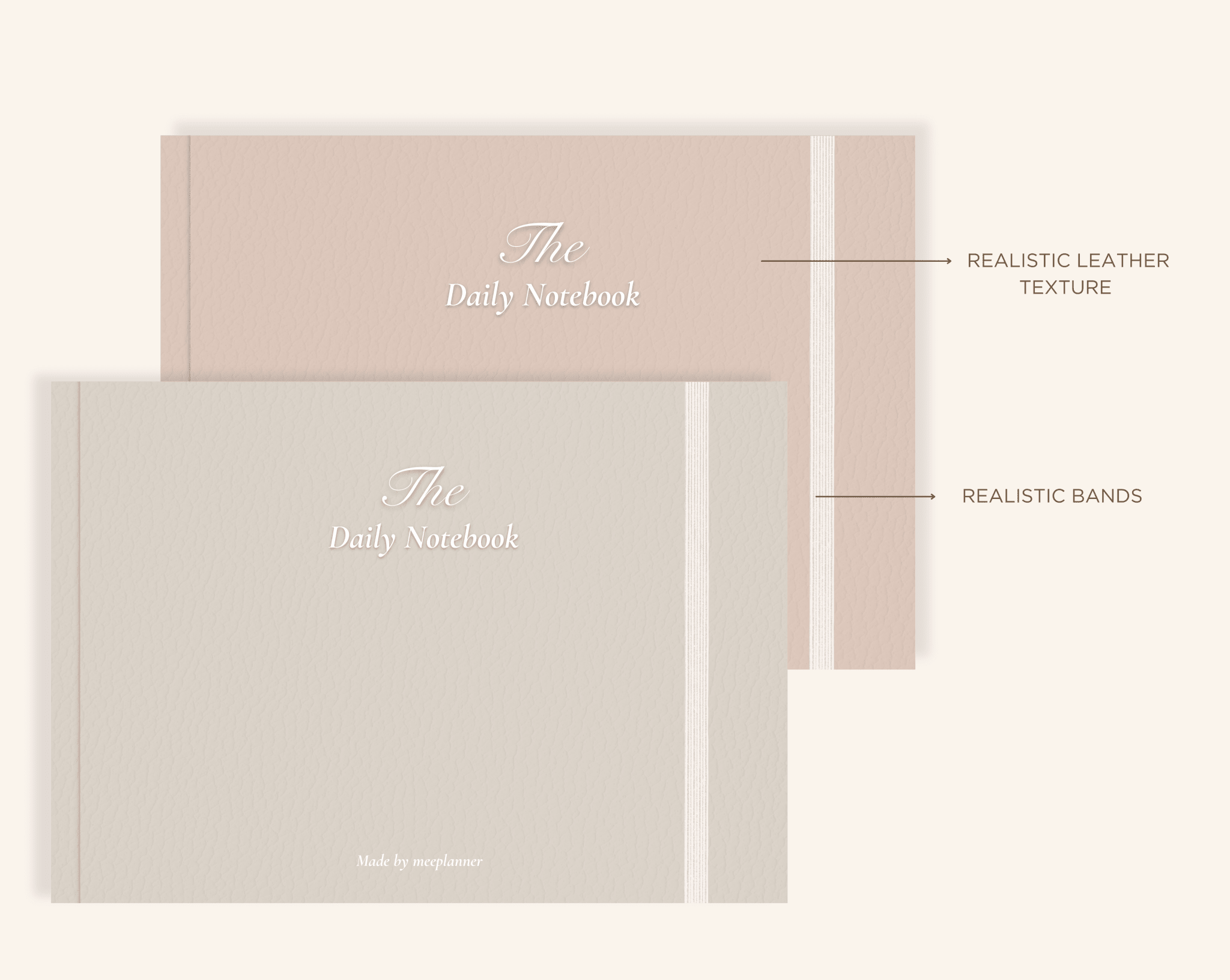 12 Subject Digital Notebooks | Landscape | 6 Soft Colors - Meeplanner