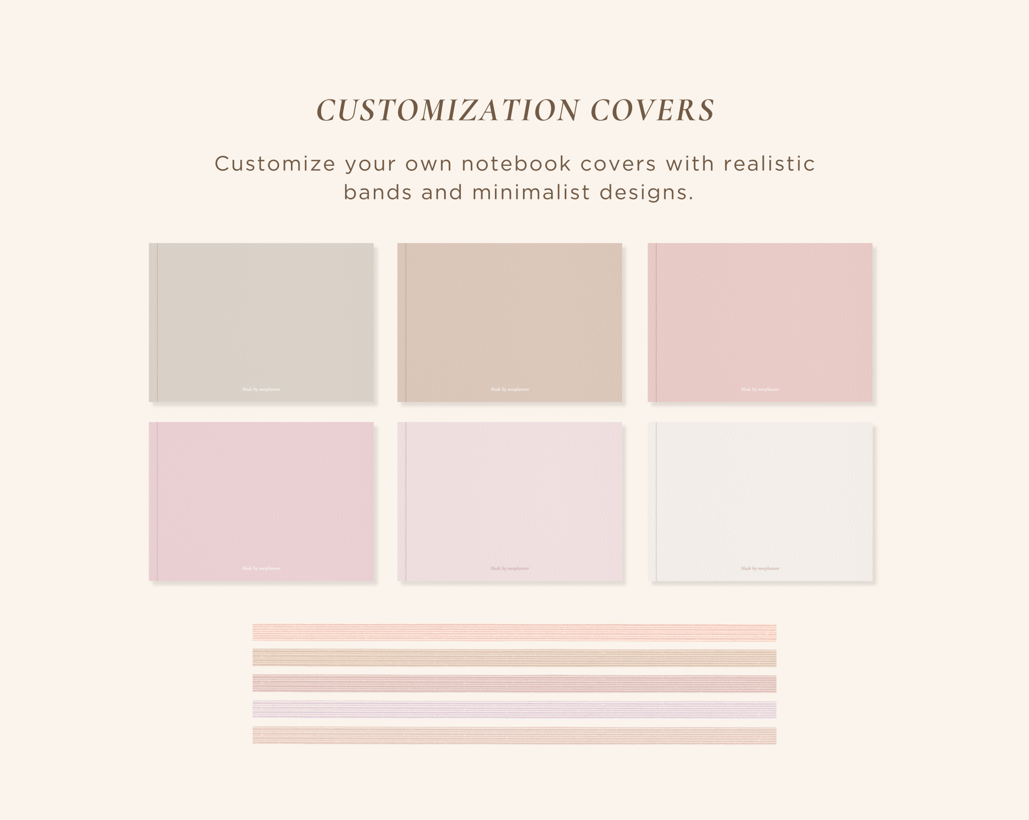 12 Subject Digital Notebooks | Landscape | 6 Soft Colors - Meeplanner