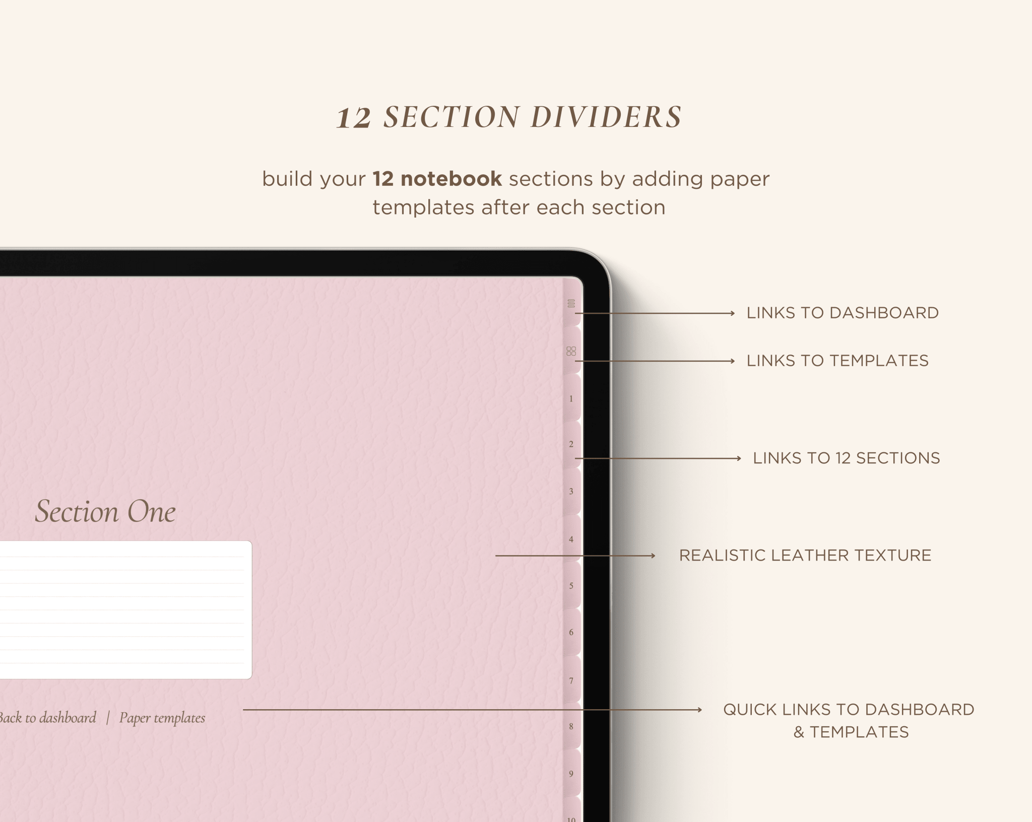 12 Subject Digital Notebooks | Landscape | 6 Soft Colors - Meeplanner