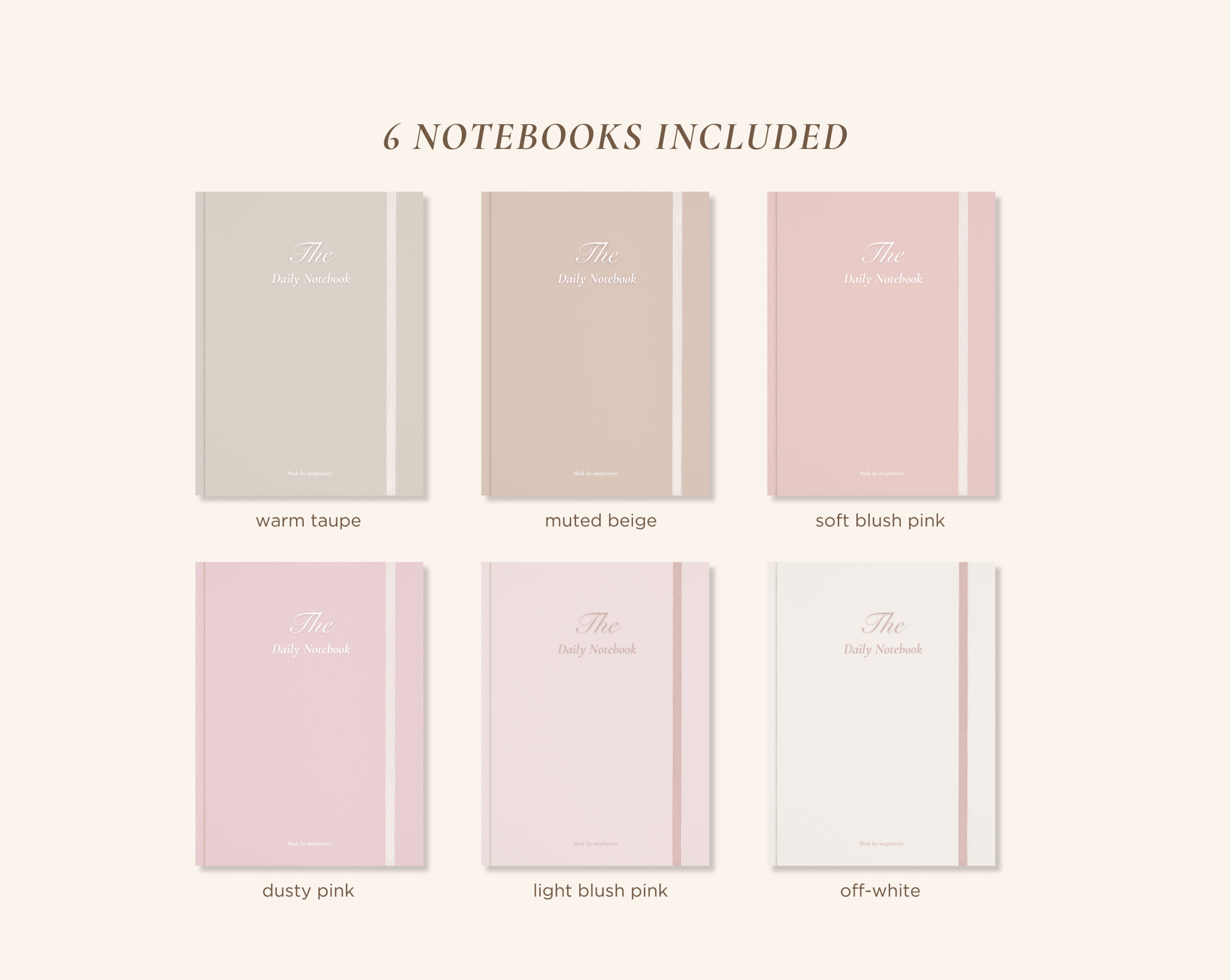 12 Subject Digital Notebooks | Portrait | 6 Soft Colors - Meeplanner