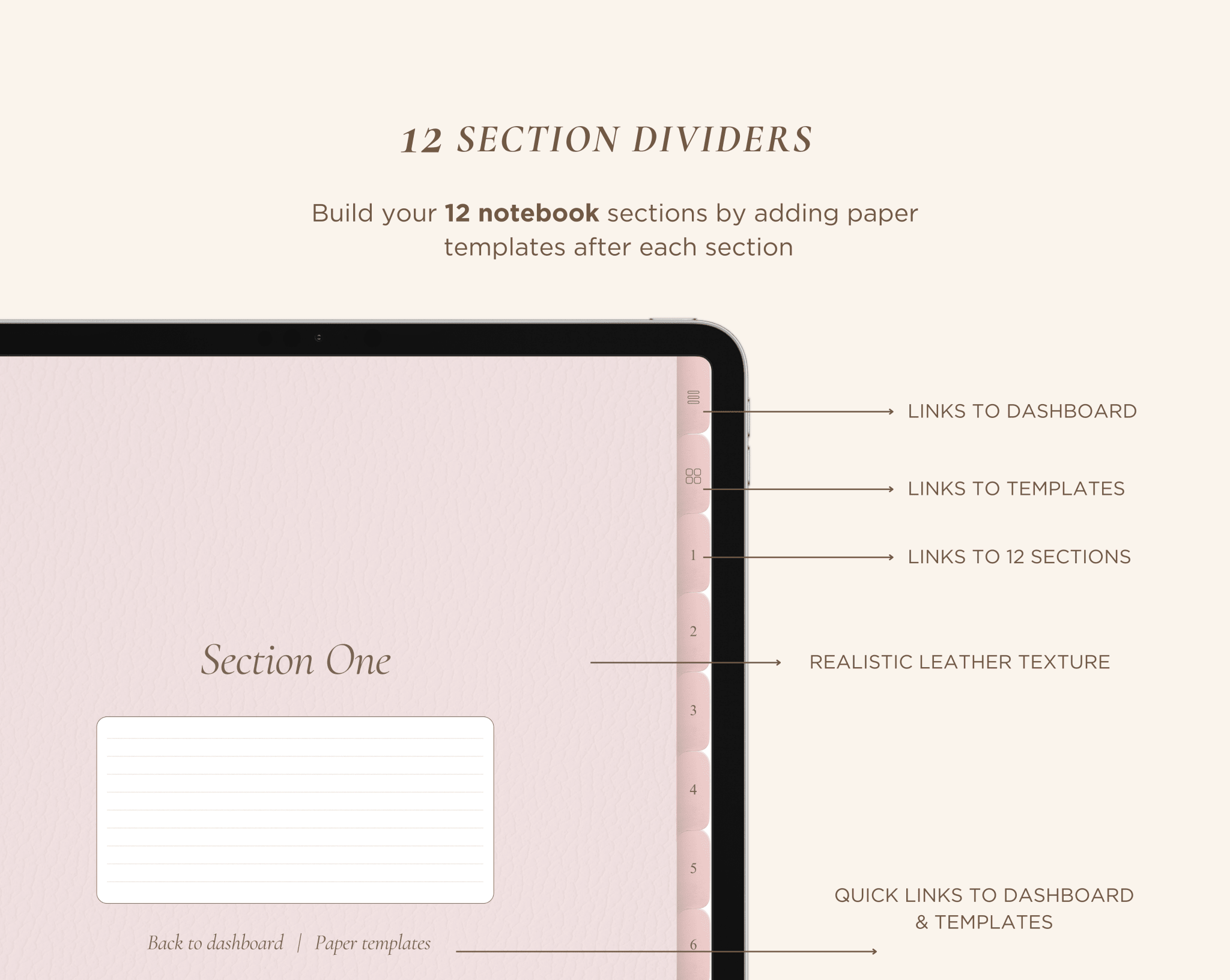 12 Subject Digital Notebooks | Portrait | 6 Soft Colors - Meeplanner