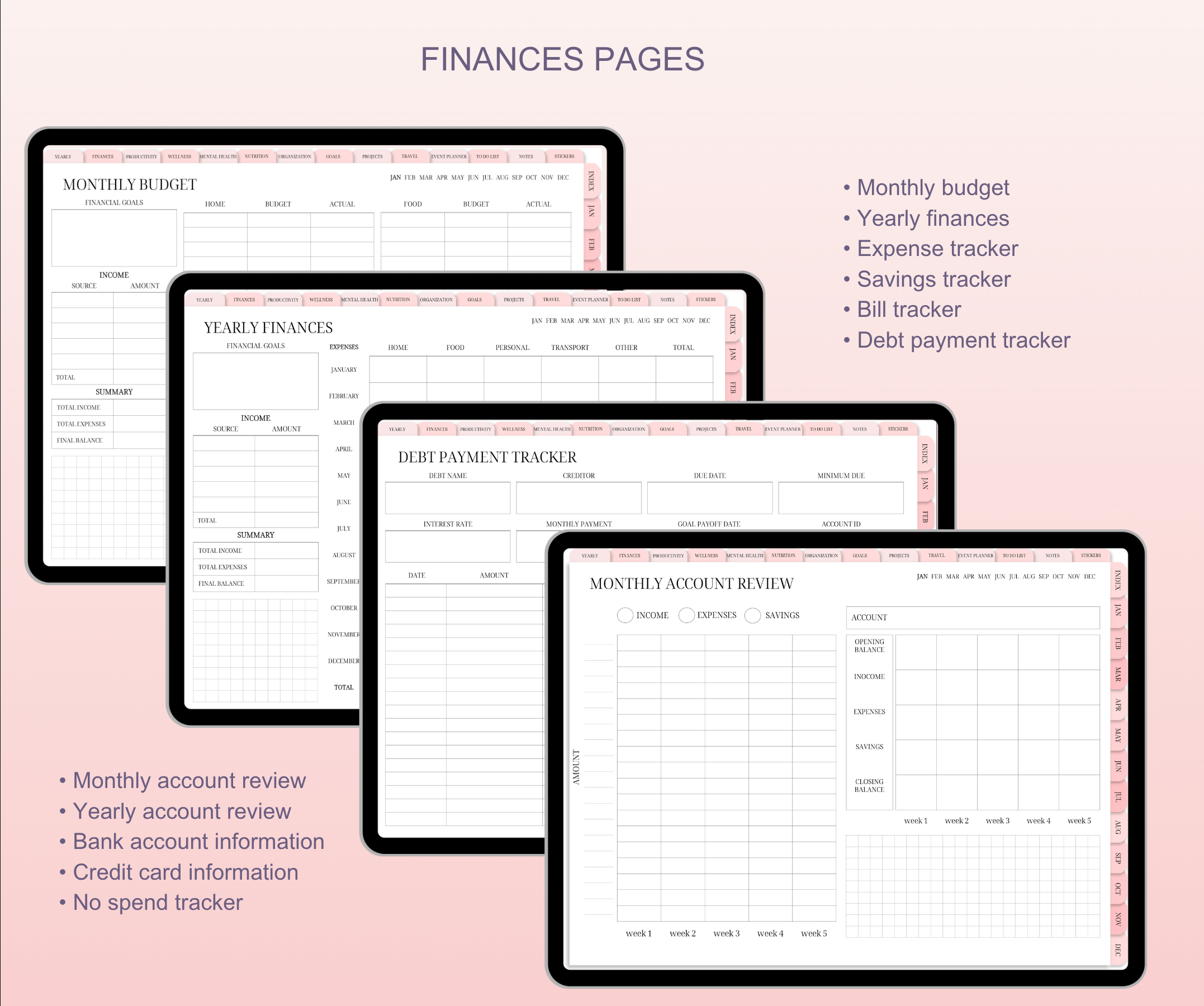 The Complete Budget Planner (Printable & Digital Hyperlinked)