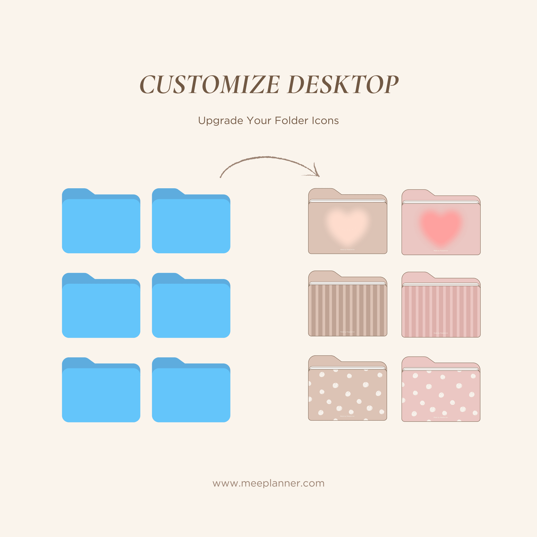 30 Neutral Desktop Folder Icons - Meeplanner