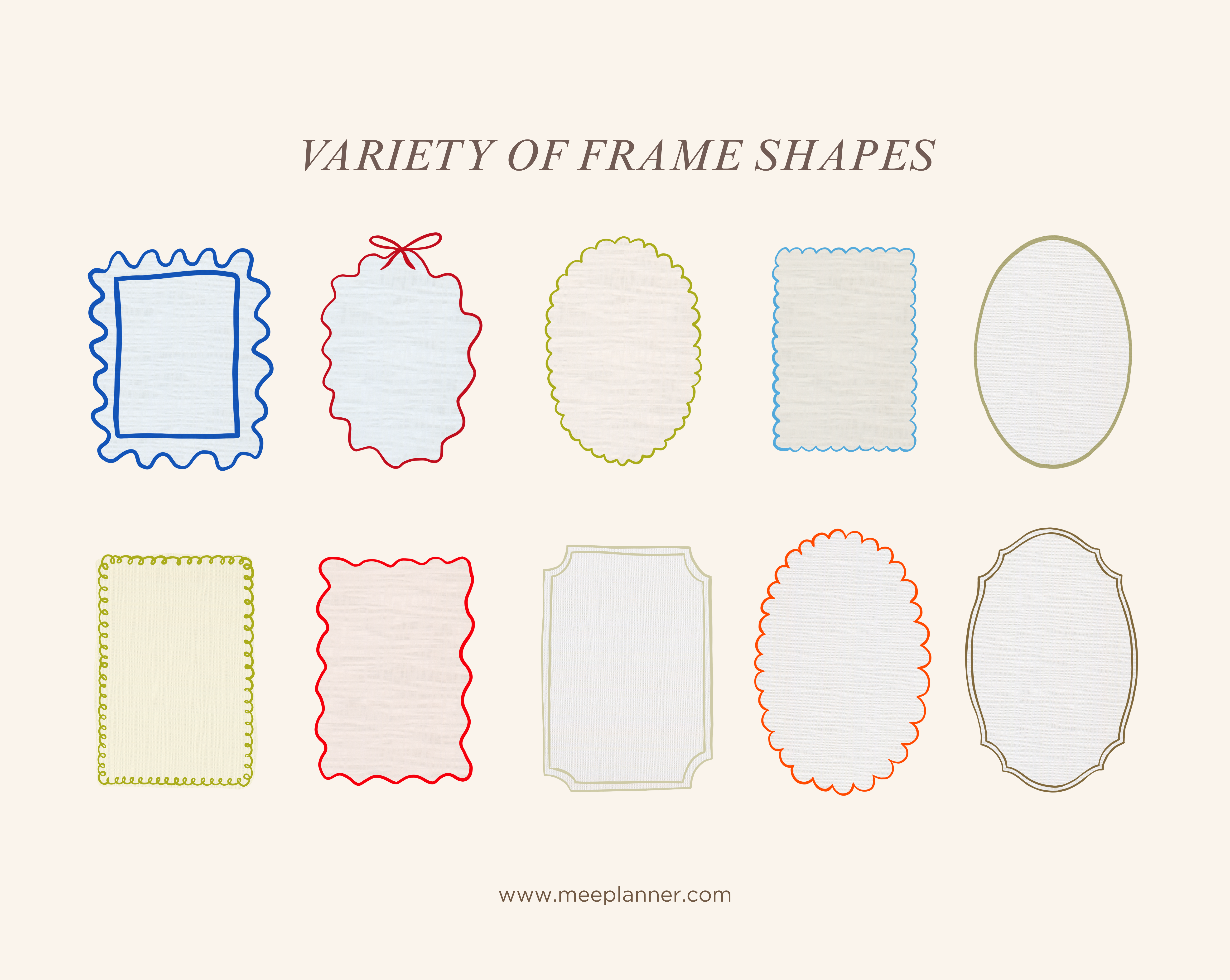 Whimsical Frames Digital Stickers