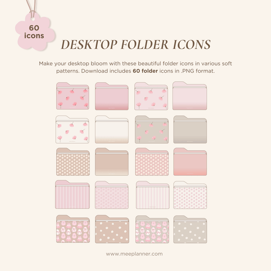 60 Desktop Folder Icons | Bundle - Meeplanner