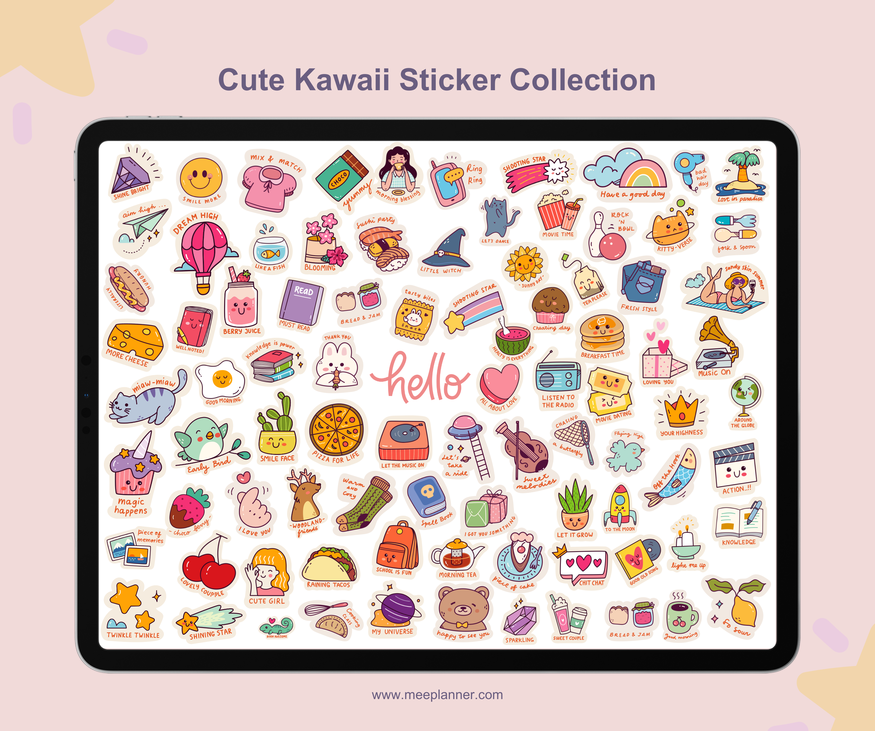 Cute Money Wallet Kawaii Paid Reminders Planner Stickers