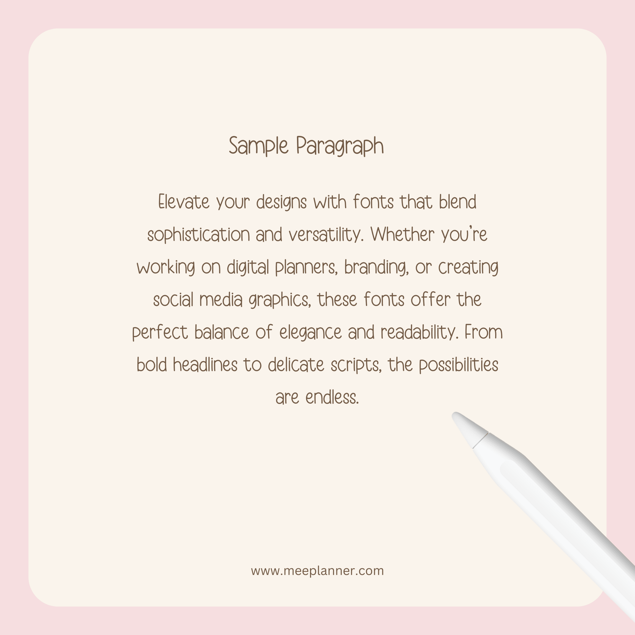 Aesthetic Handwriting Font - Meeplanner