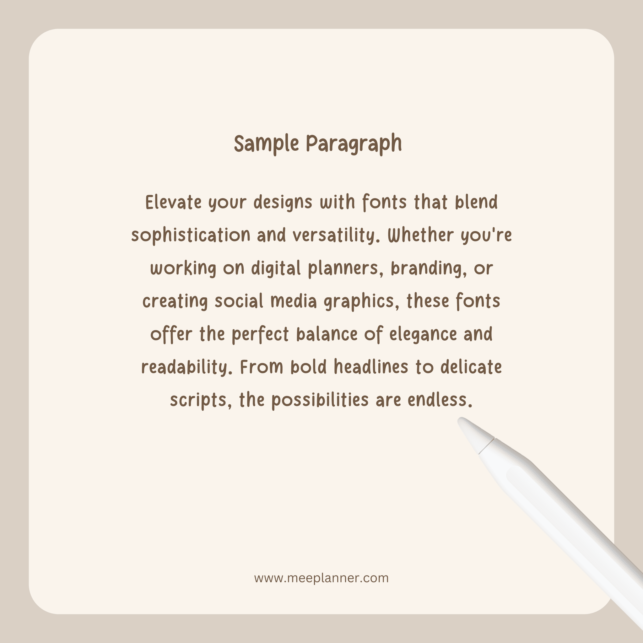 Aesthetic Handwriting Font - Meeplanner