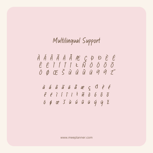 Aesthetic Handwriting Font - Meeplanner