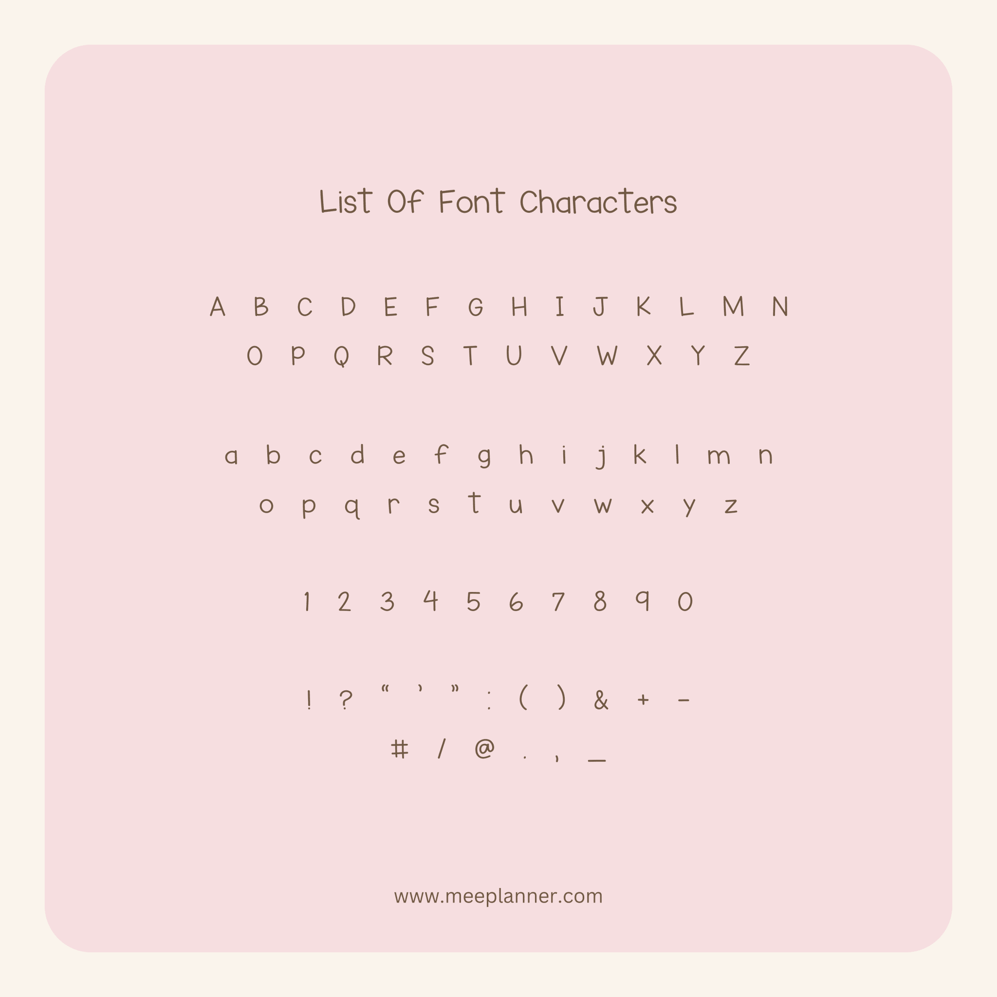 Aesthetic Handwriting Font - Meeplanner