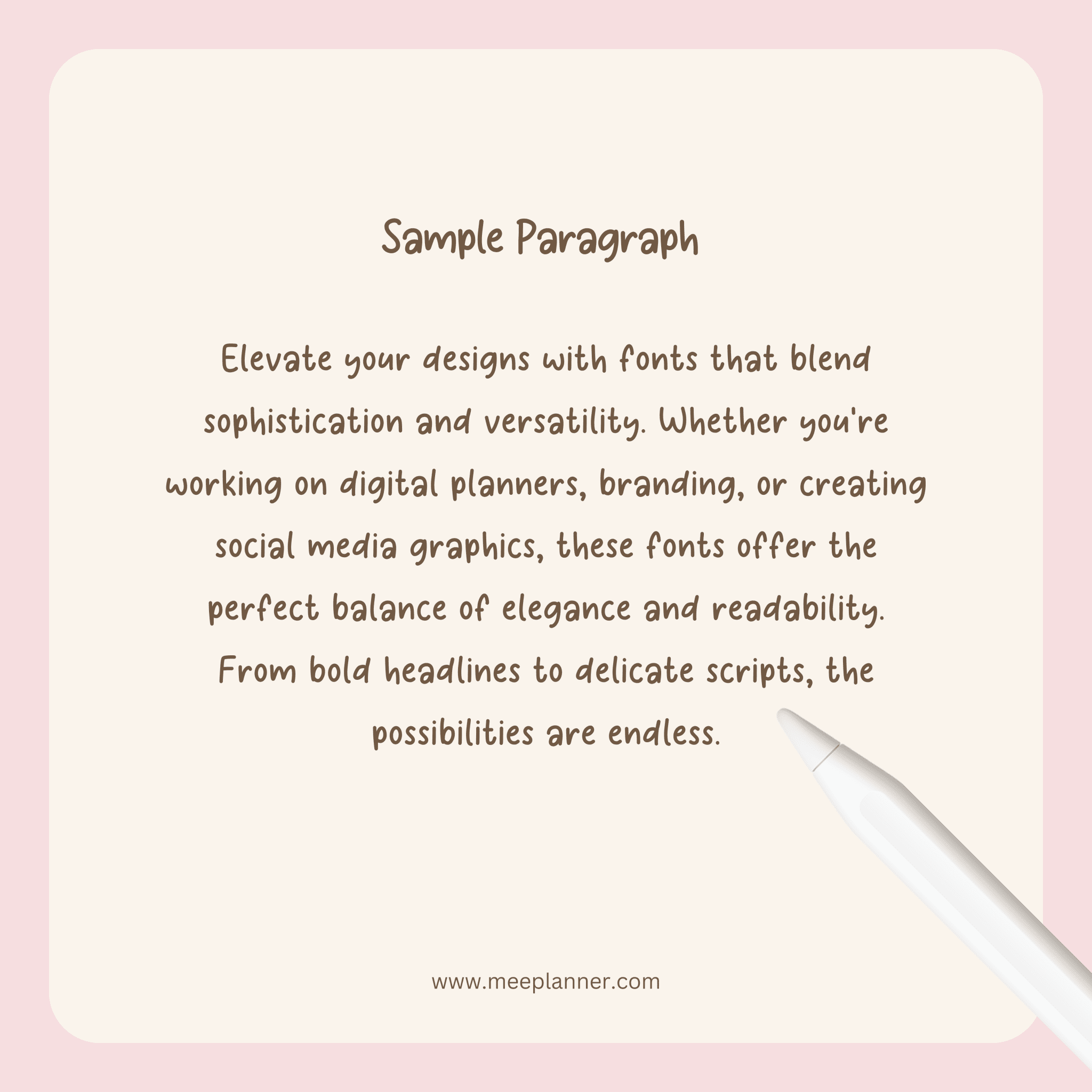 Aesthetic Handwriting Font - Meeplanner