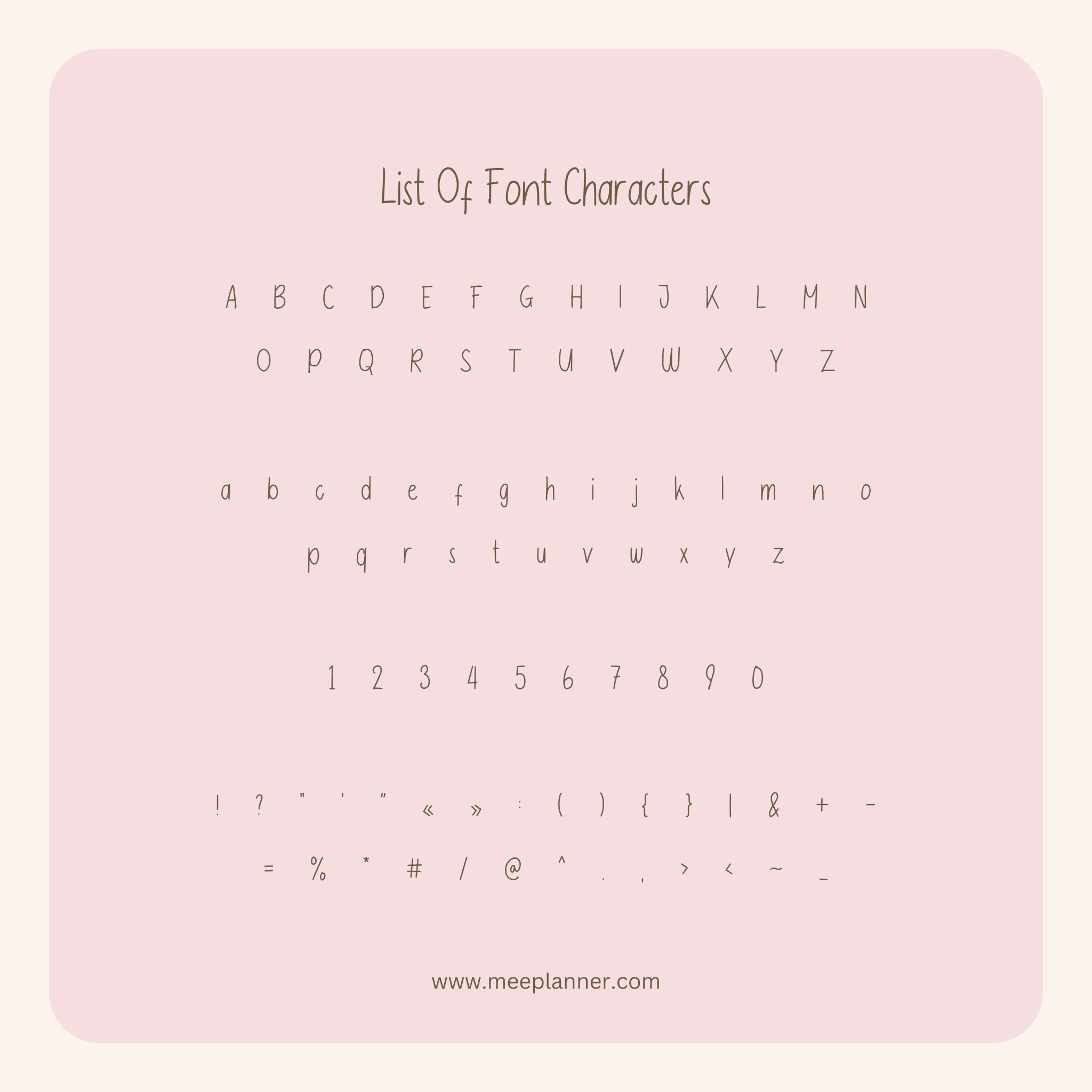 Aesthetic Handwriting Font - Meeplanner