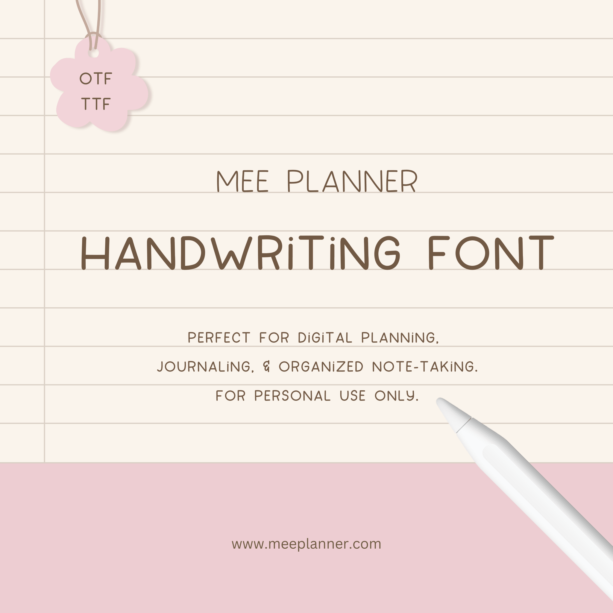 Aesthetic Handwriting Font - Meeplanner