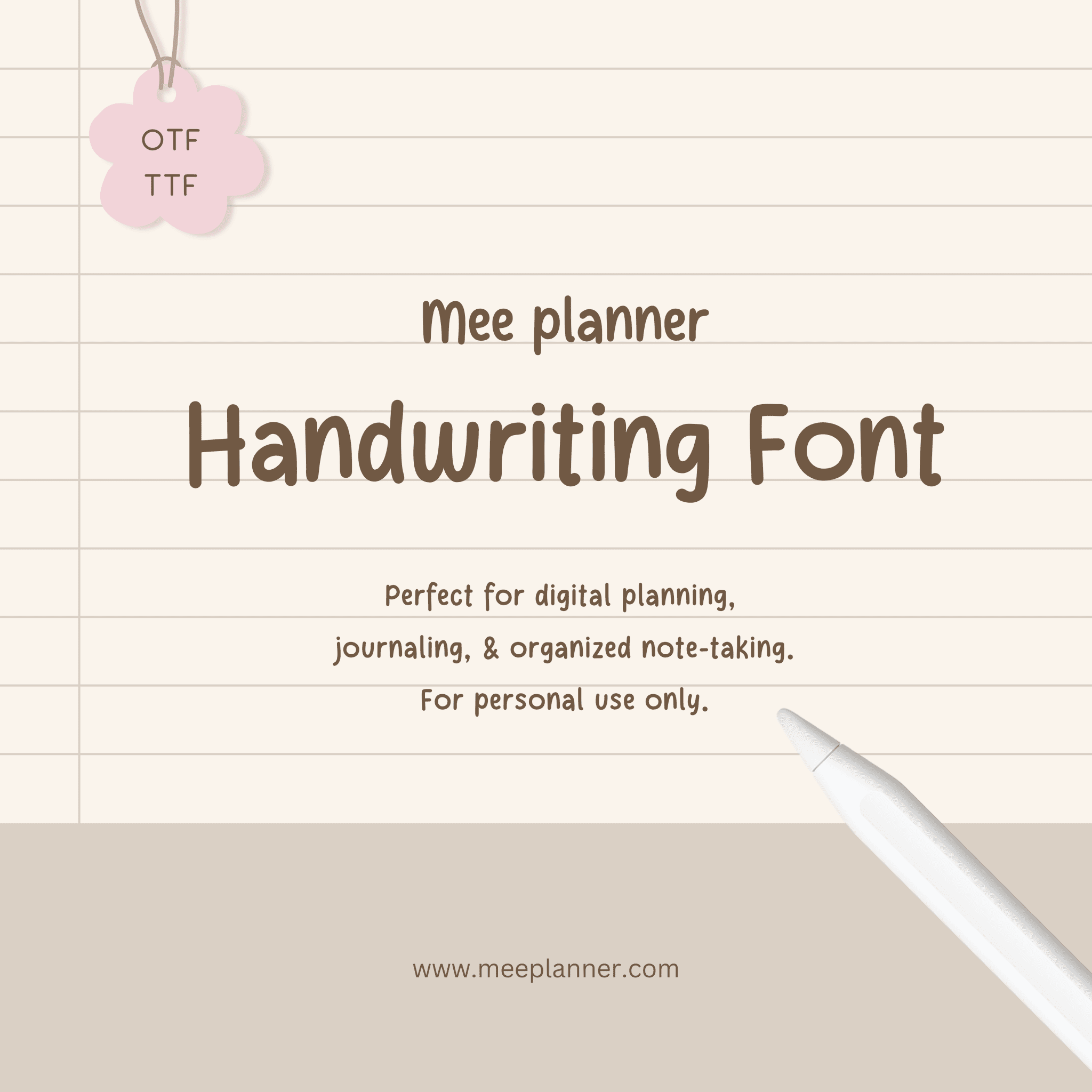 Aesthetic Handwriting Font - Meeplanner