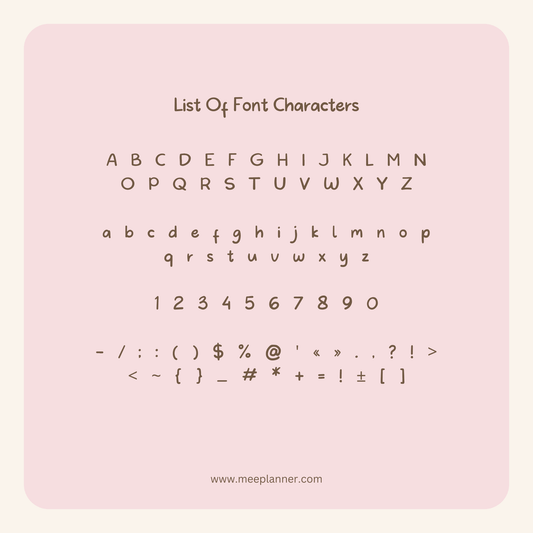 Aesthetic Handwriting Font - Meeplanner