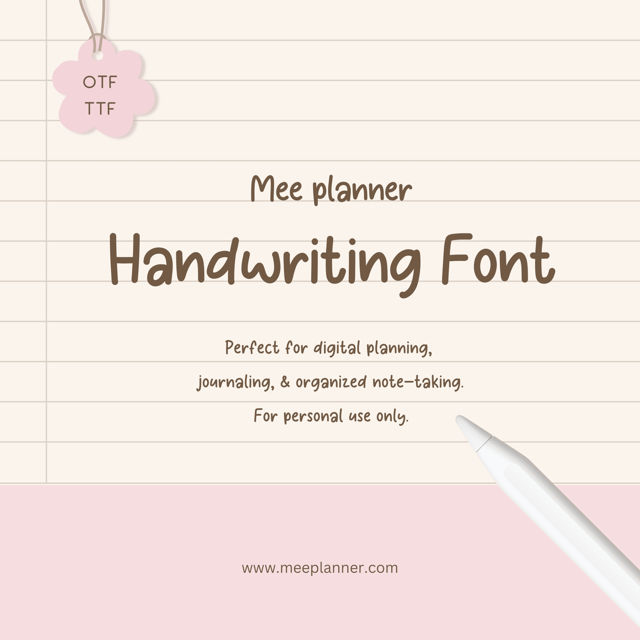 Aesthetic Handwriting Font - Meeplanner