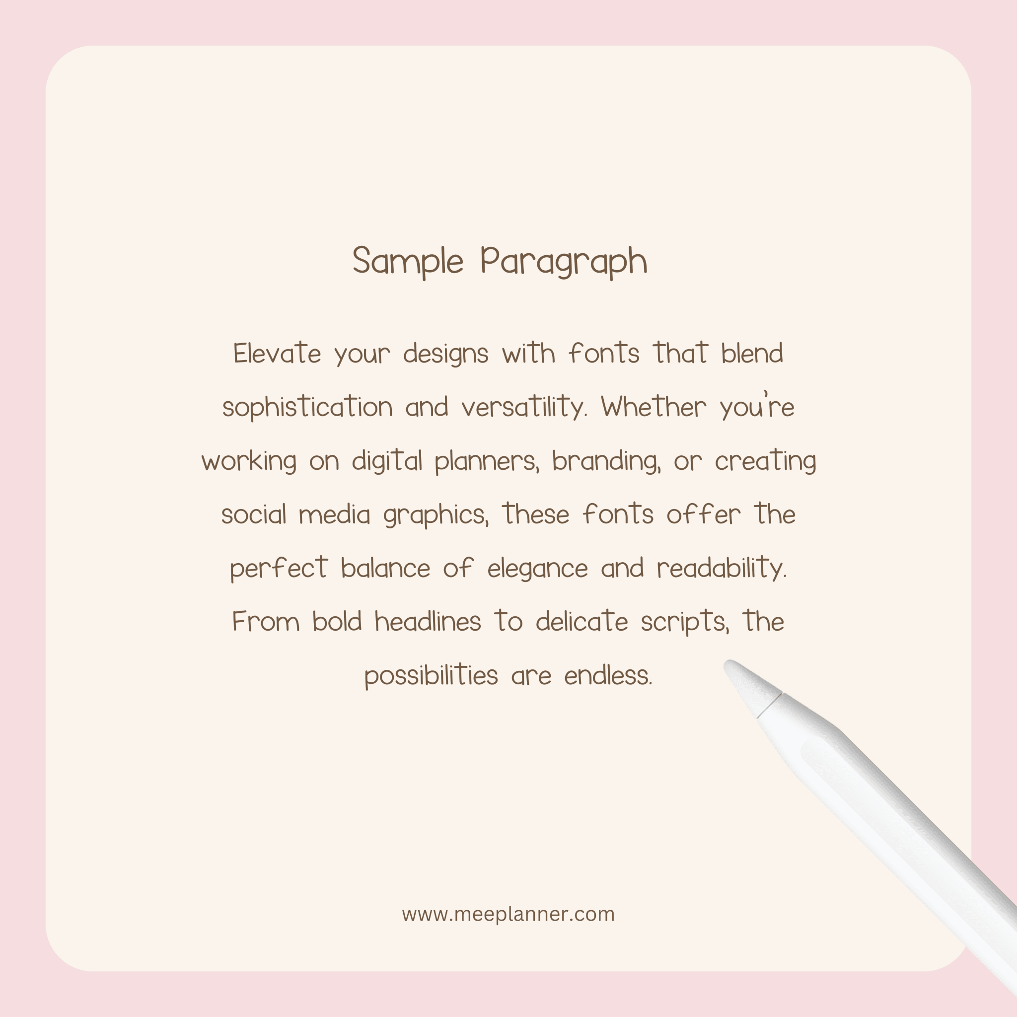 Aesthetic Handwriting Font - Meeplanner