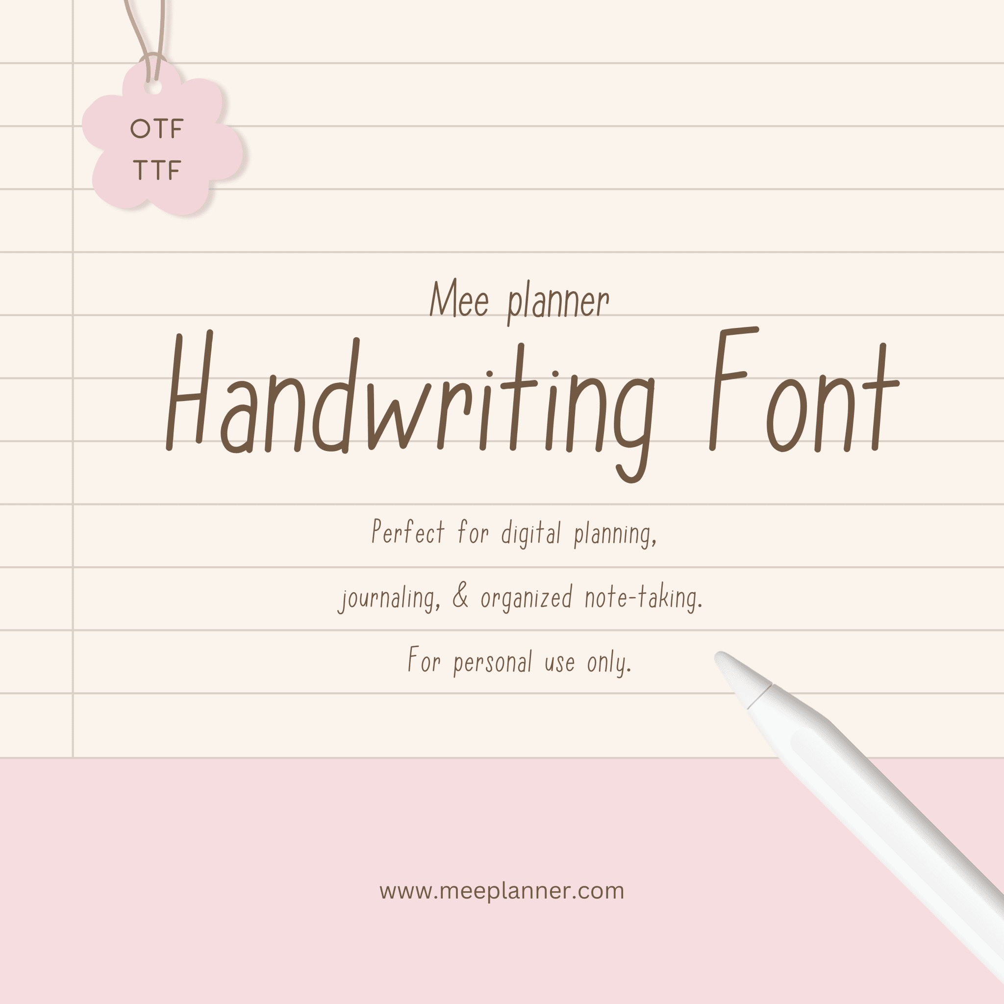 Aesthetic Handwriting Font - Meeplanner