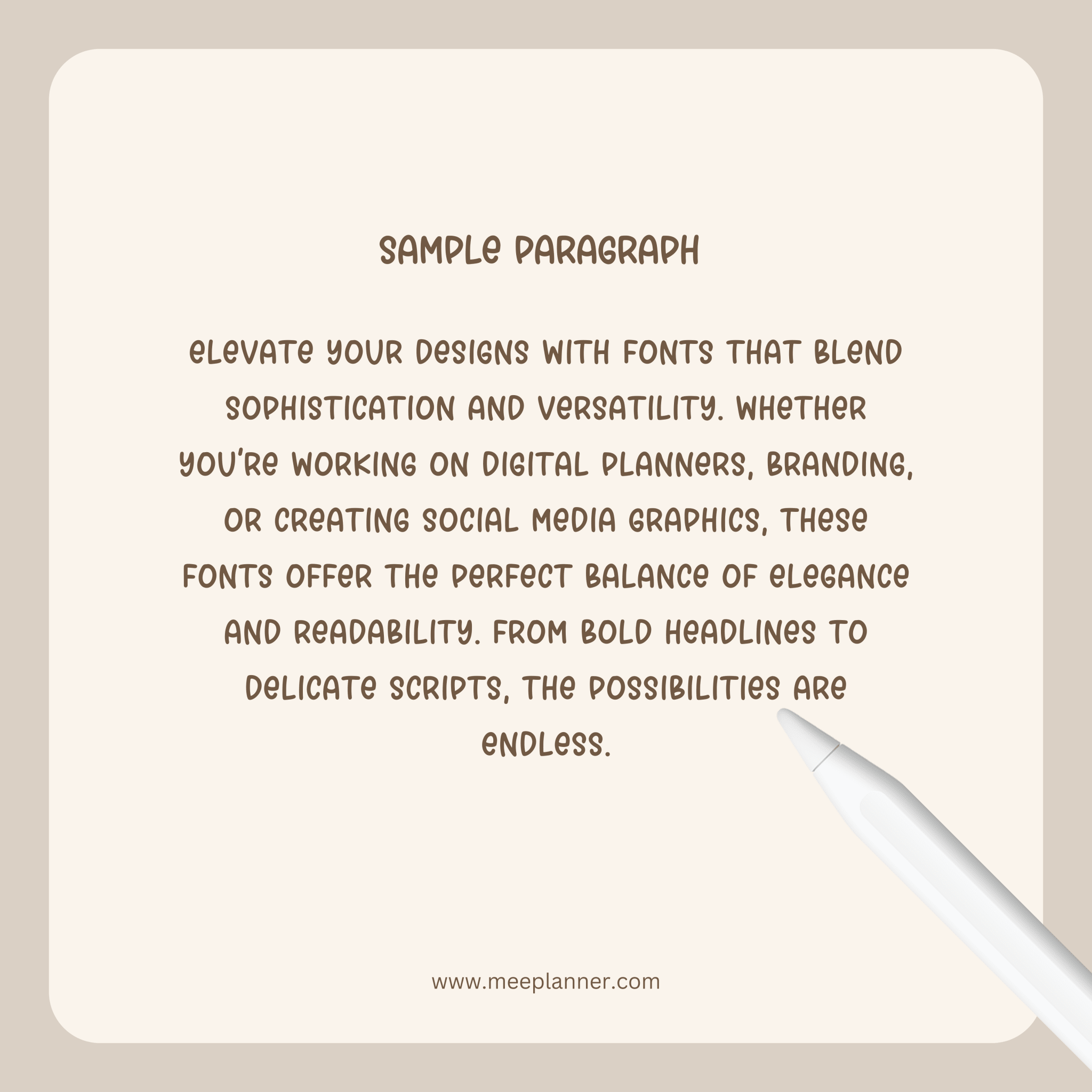 Aesthetic Handwriting Font - Meeplanner