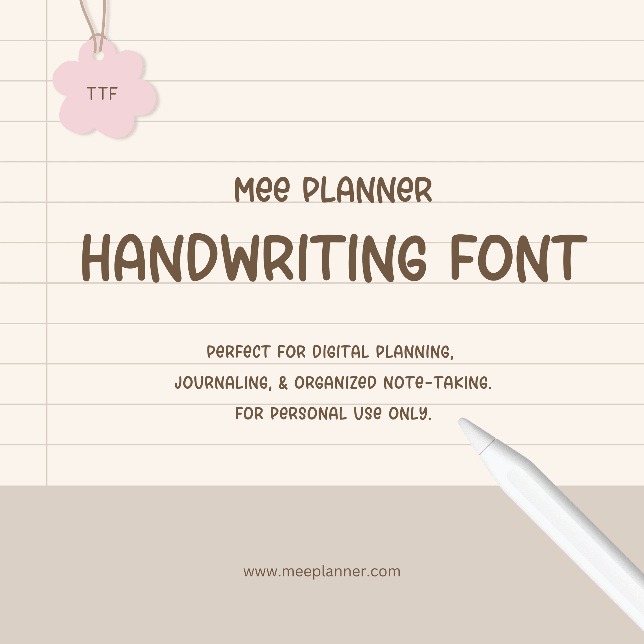Aesthetic Handwriting Font - Meeplanner