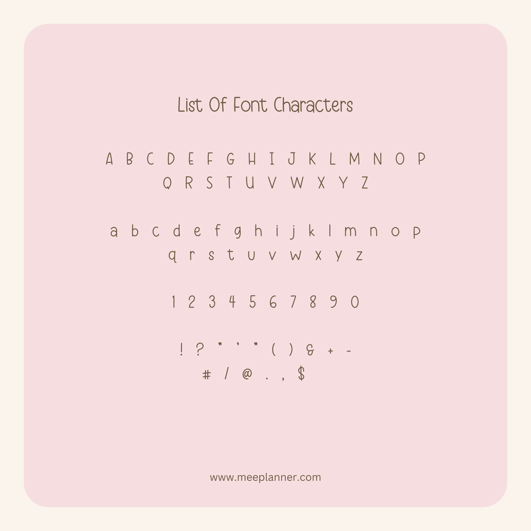 Aesthetic Handwriting Font - Meeplanner