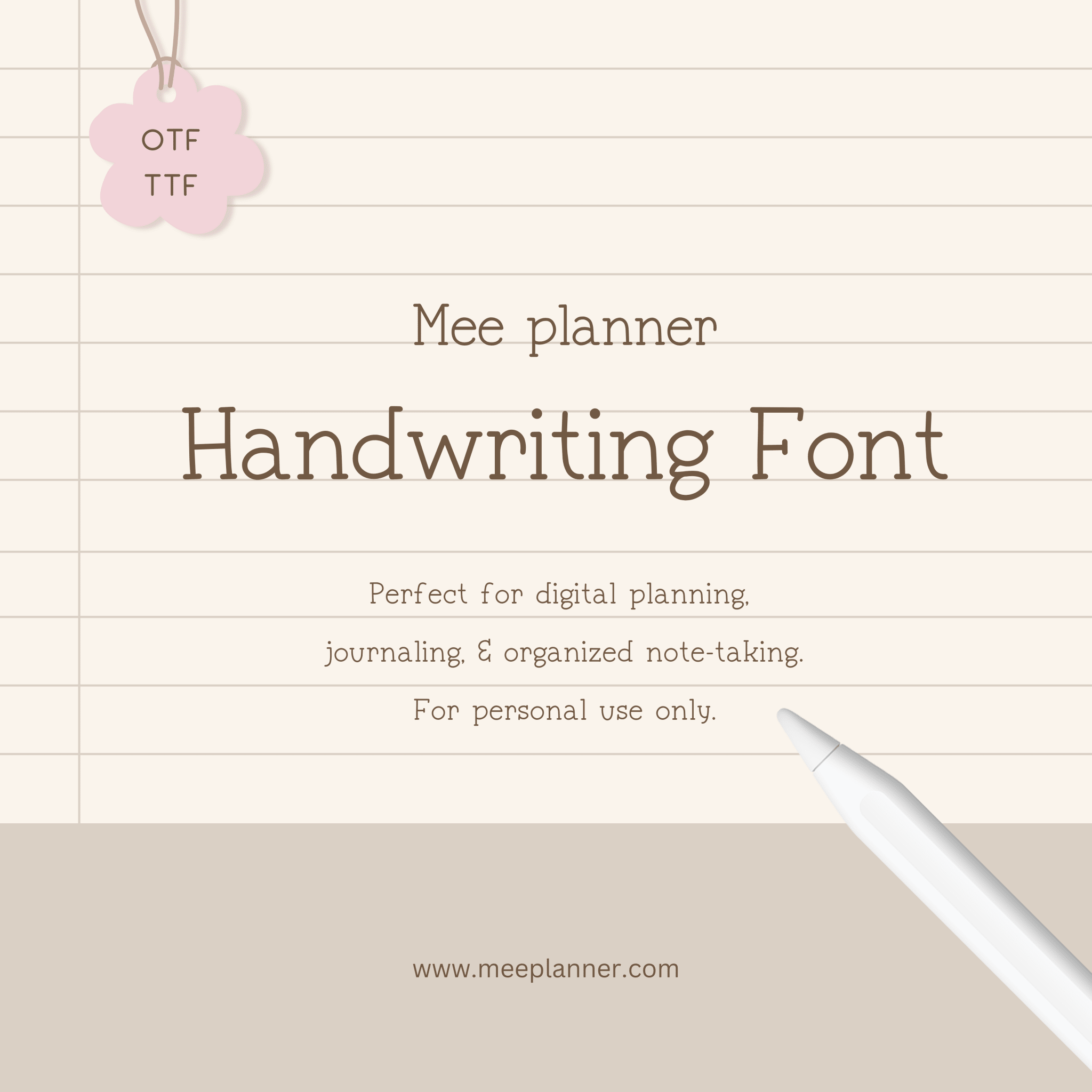 Aesthetic Handwriting Font - Meeplanner