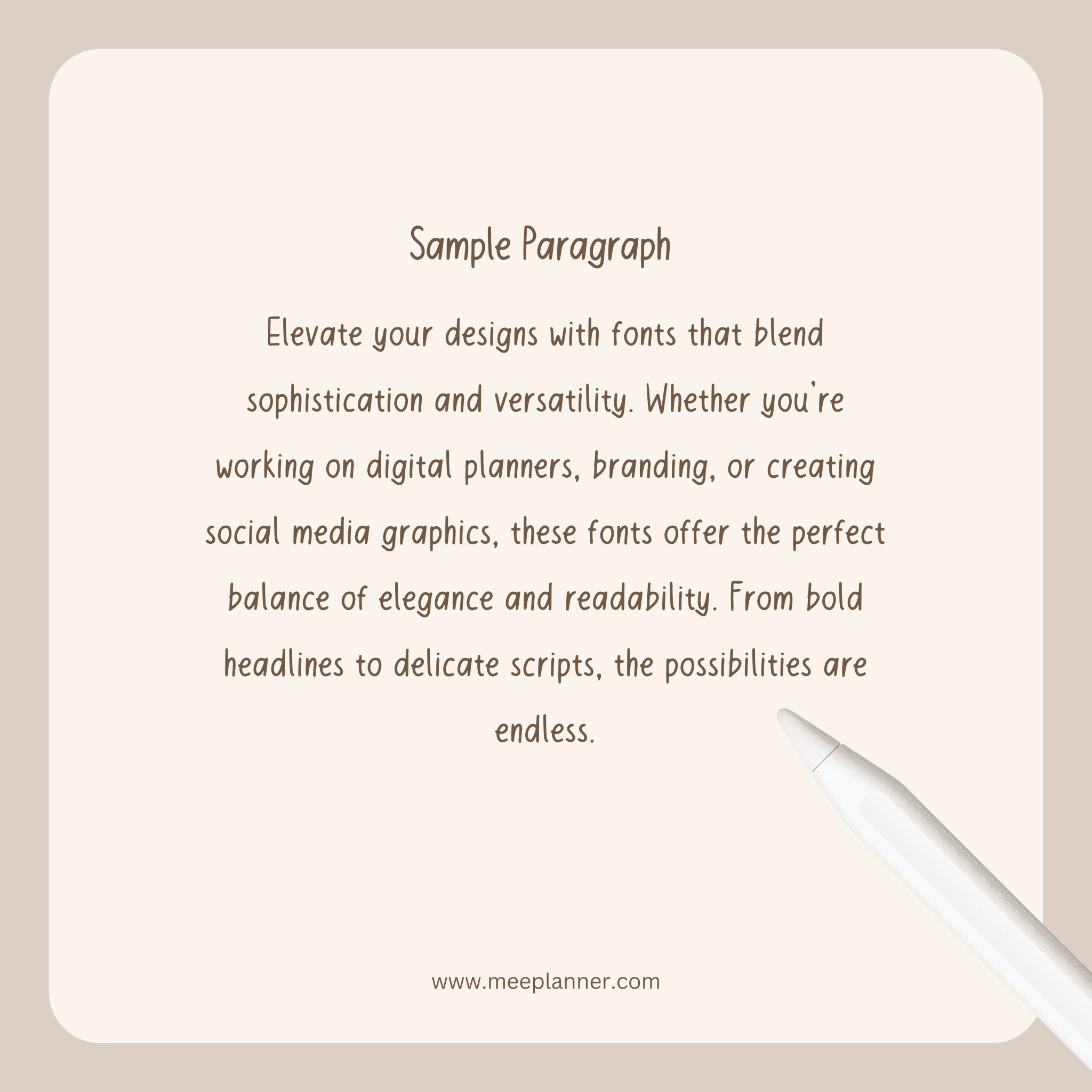 Aesthetic Handwriting Font - Meeplanner