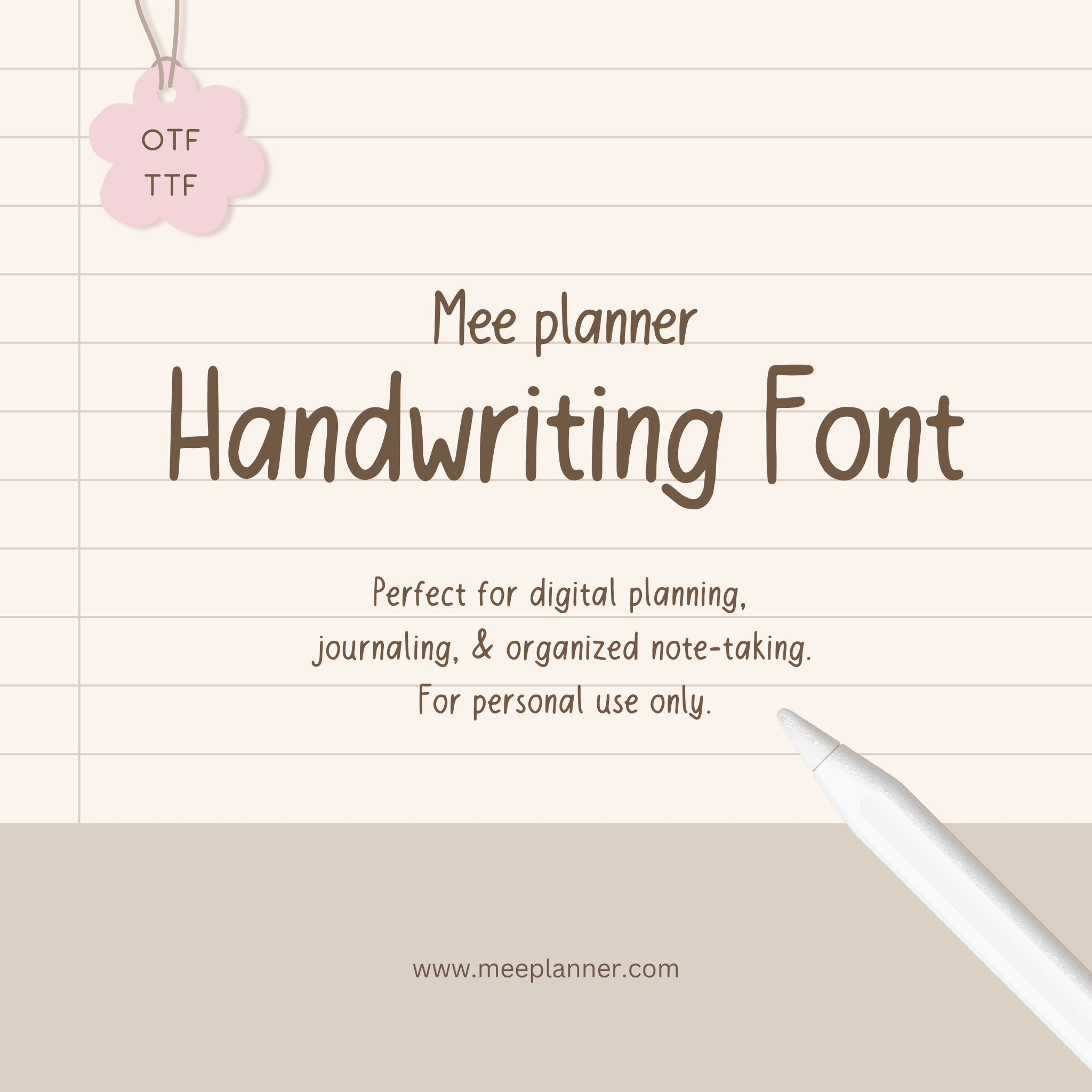 Aesthetic Handwriting Font - Meeplanner