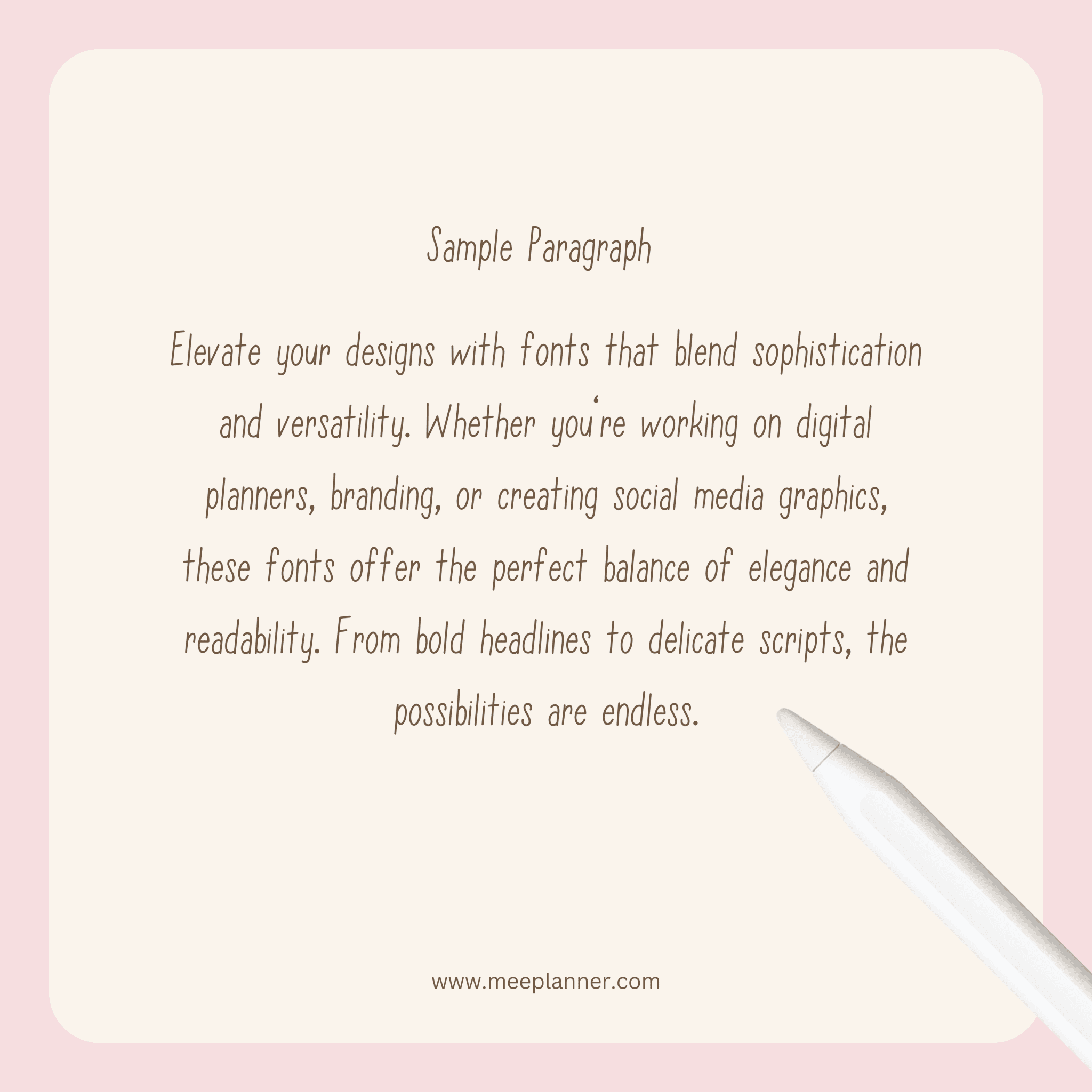 Aesthetic Handwriting Font - Meeplanner