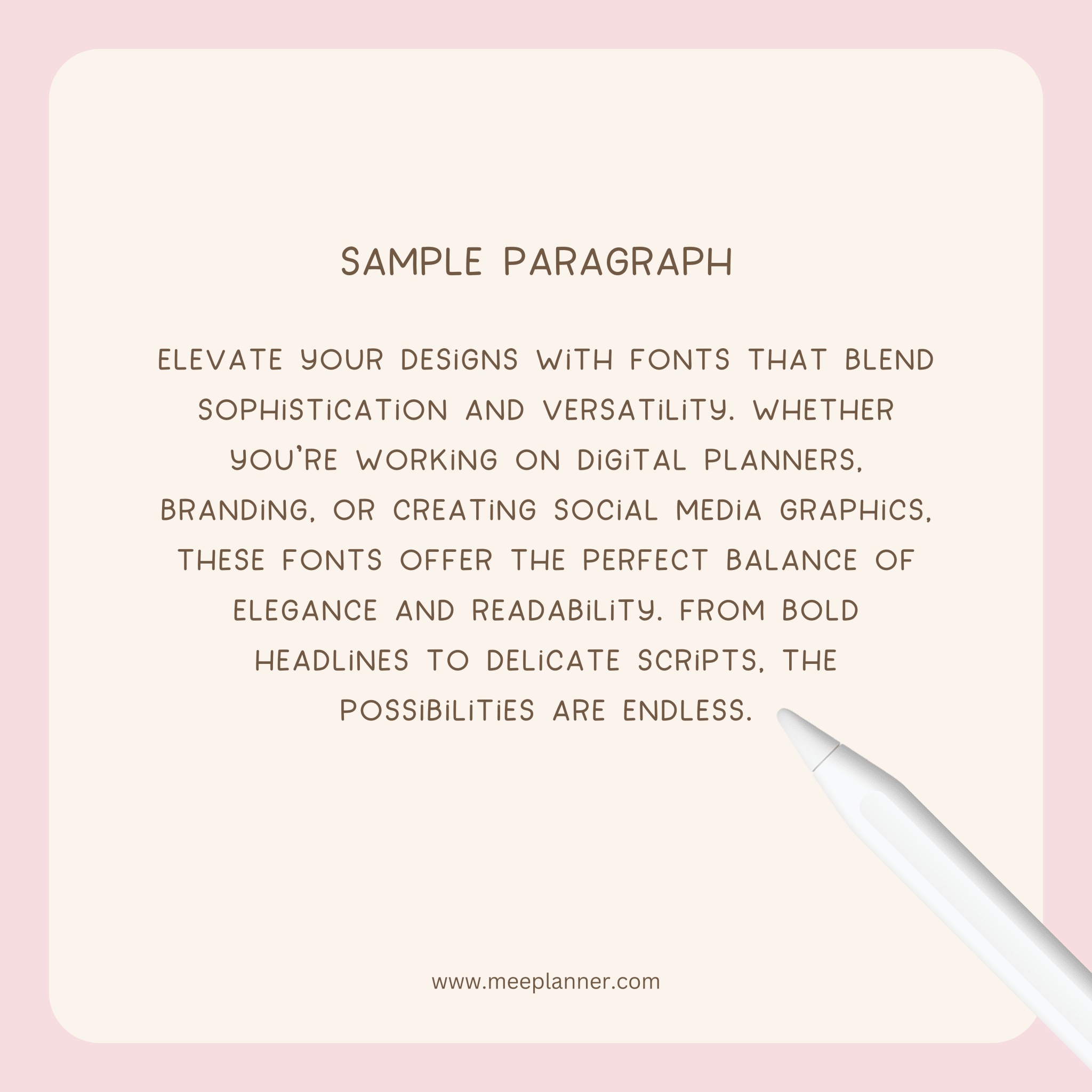 Aesthetic Handwriting Font - Meeplanner