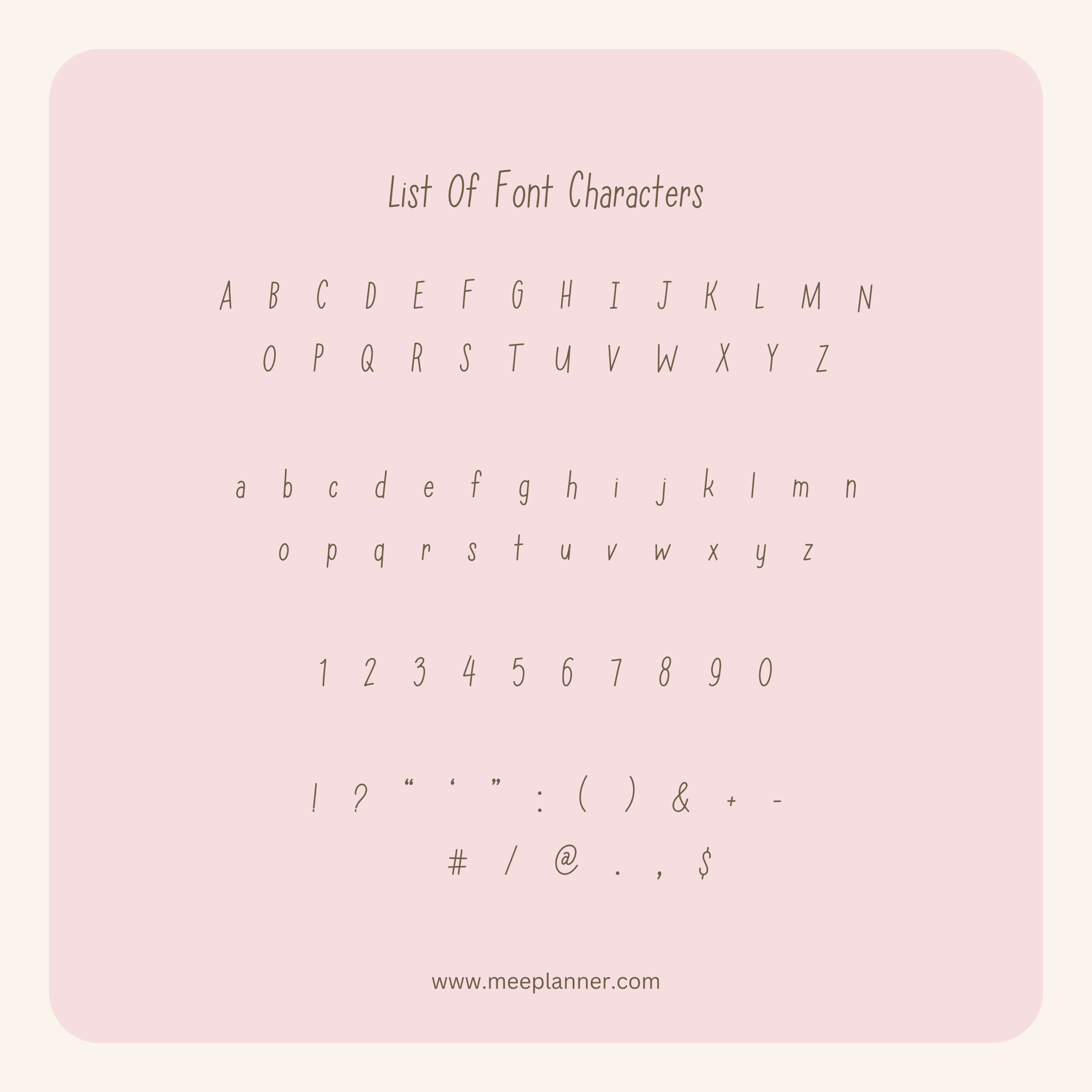 Aesthetic Handwriting Font - Meeplanner