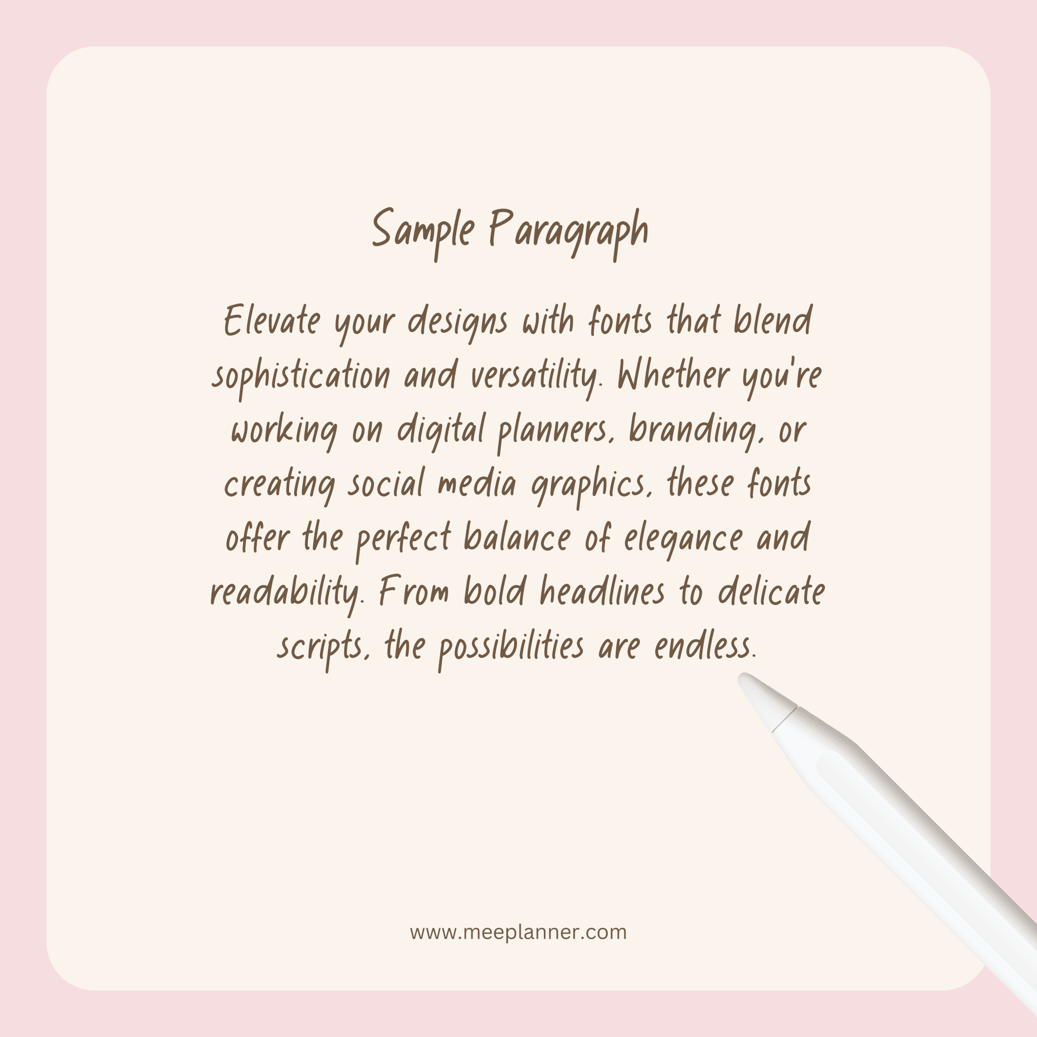 Aesthetic Handwriting Font - Meeplanner