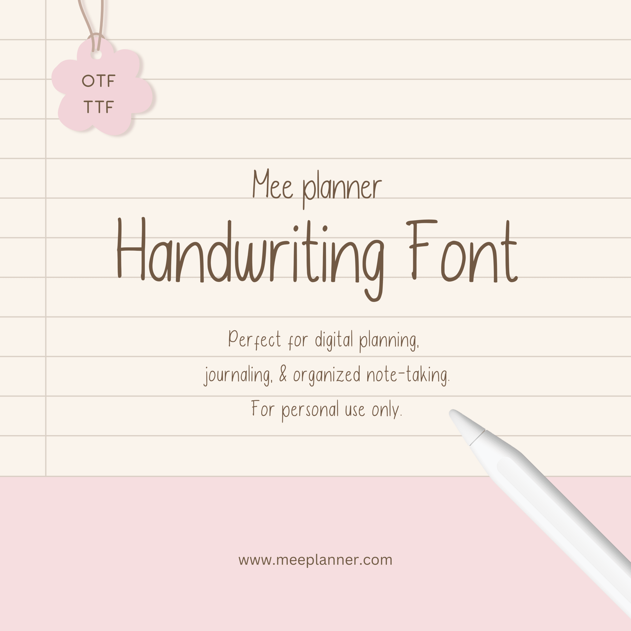 Aesthetic Handwriting Font - Meeplanner