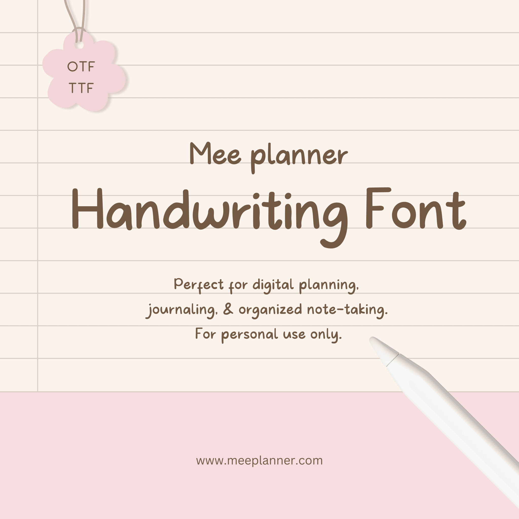 Aesthetic Handwriting Font - Meeplanner