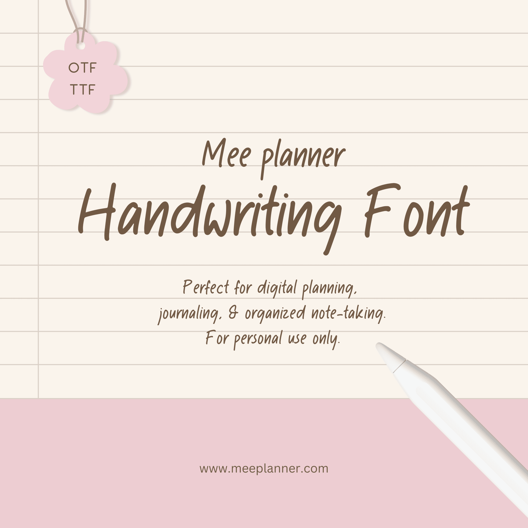 Aesthetic Handwriting Font - Meeplanner