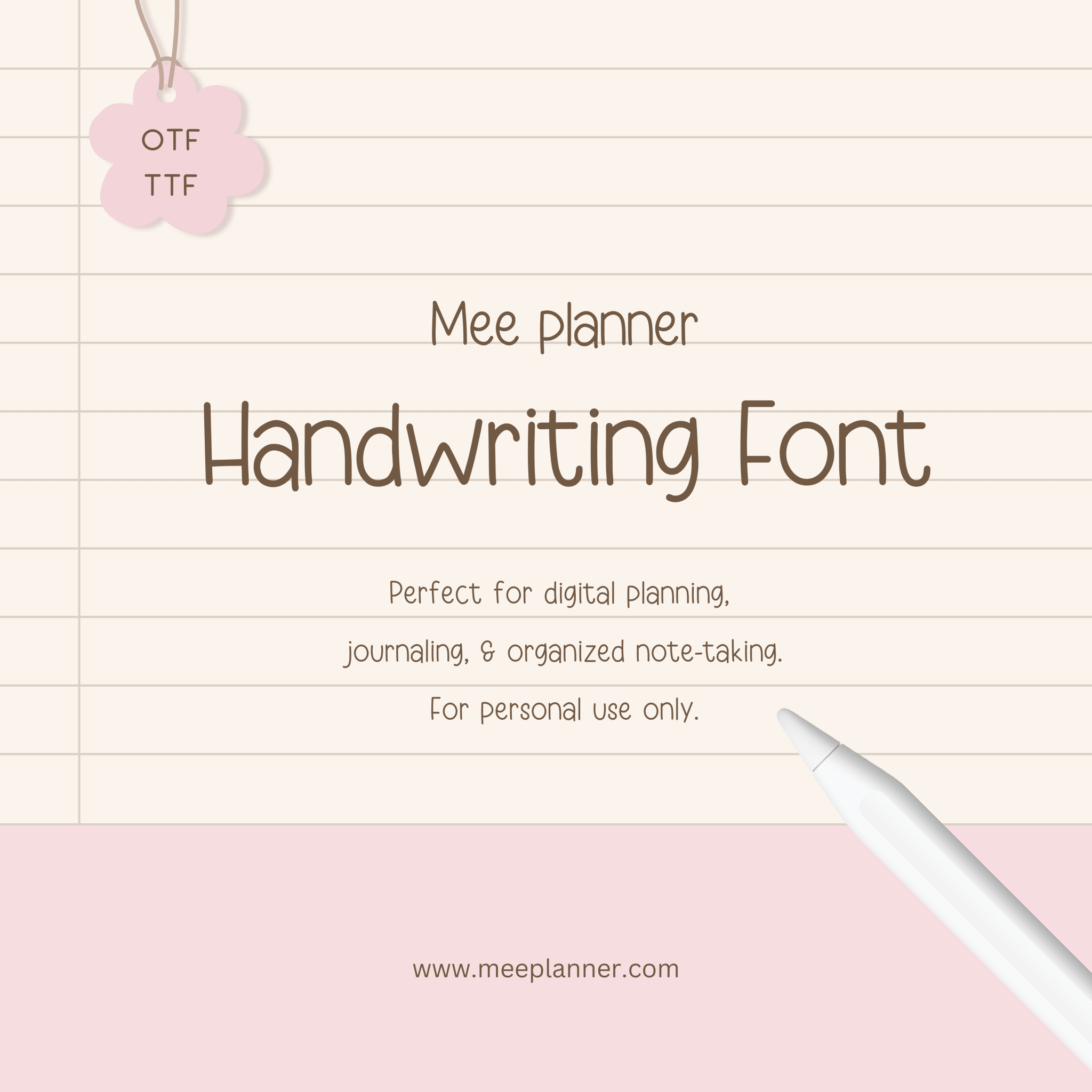 Aesthetic Handwriting Font - Meeplanner
