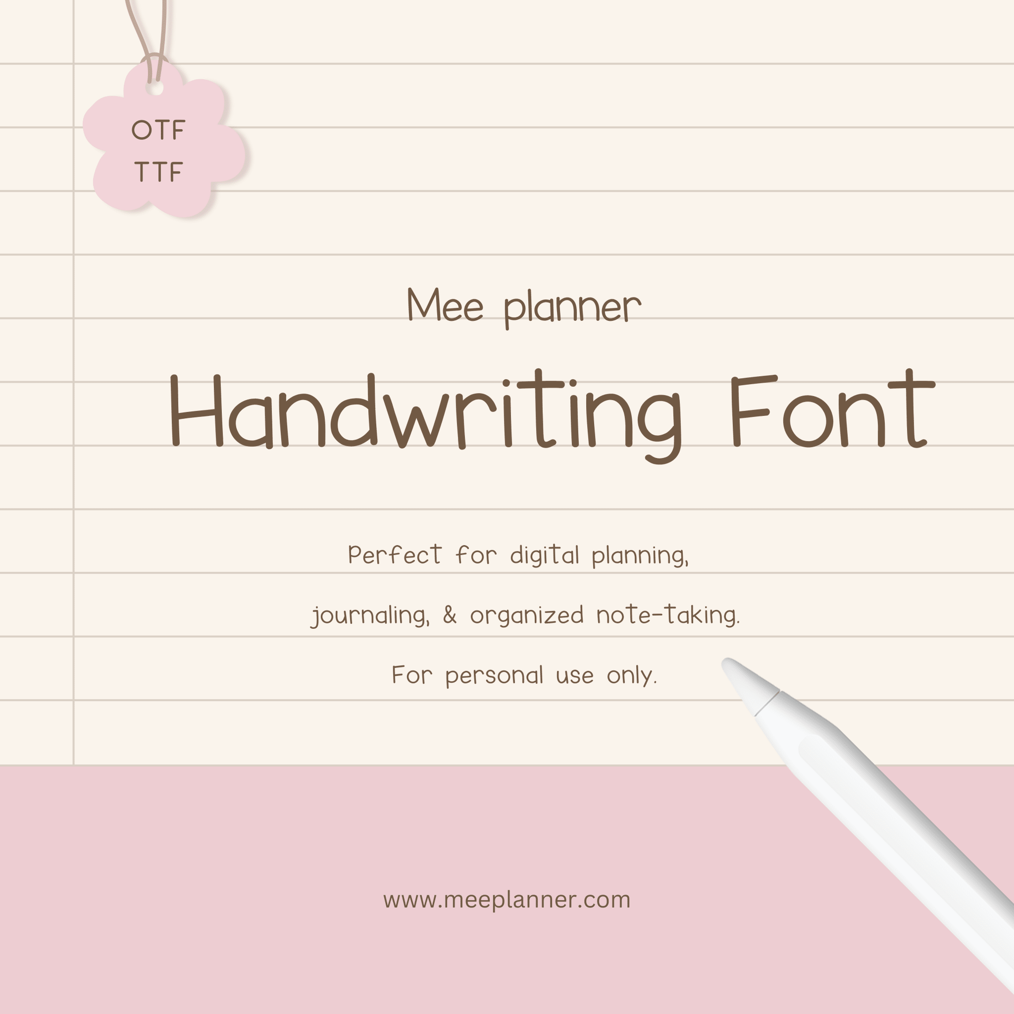 Aesthetic Handwriting Font - Meeplanner