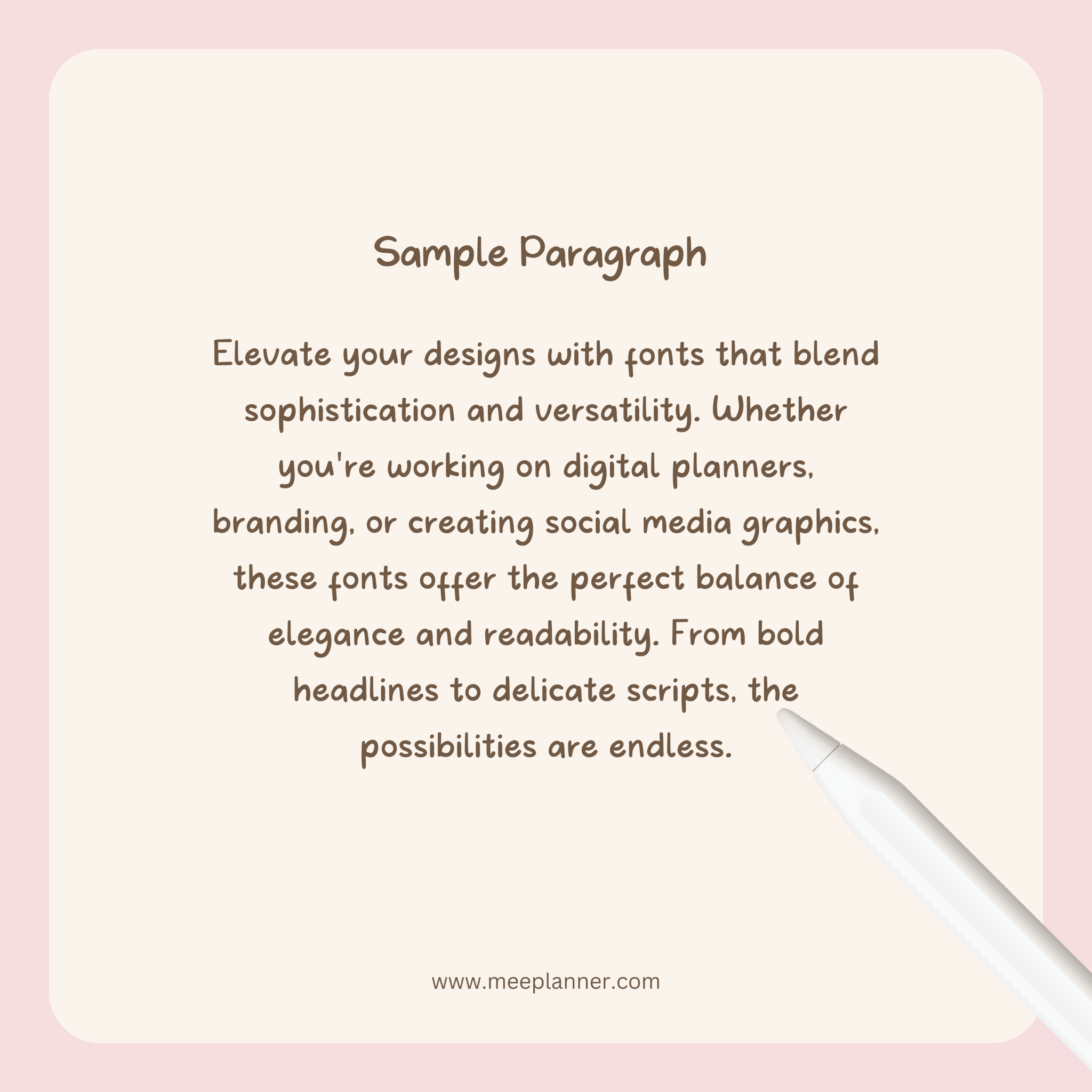 Aesthetic Handwriting Font - Meeplanner