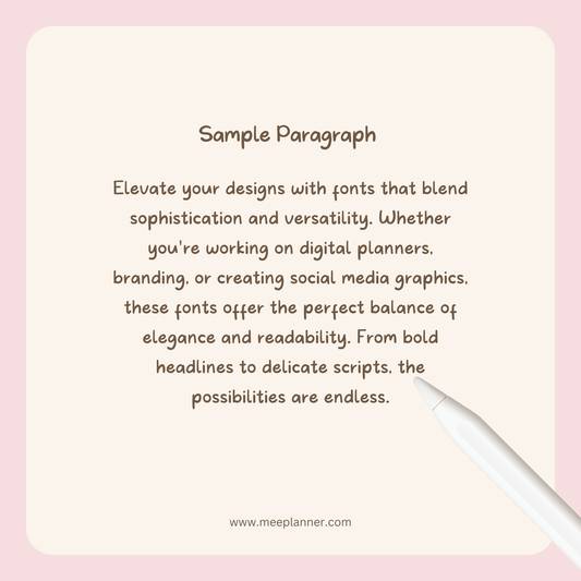 Aesthetic Handwriting Font - Meeplanner