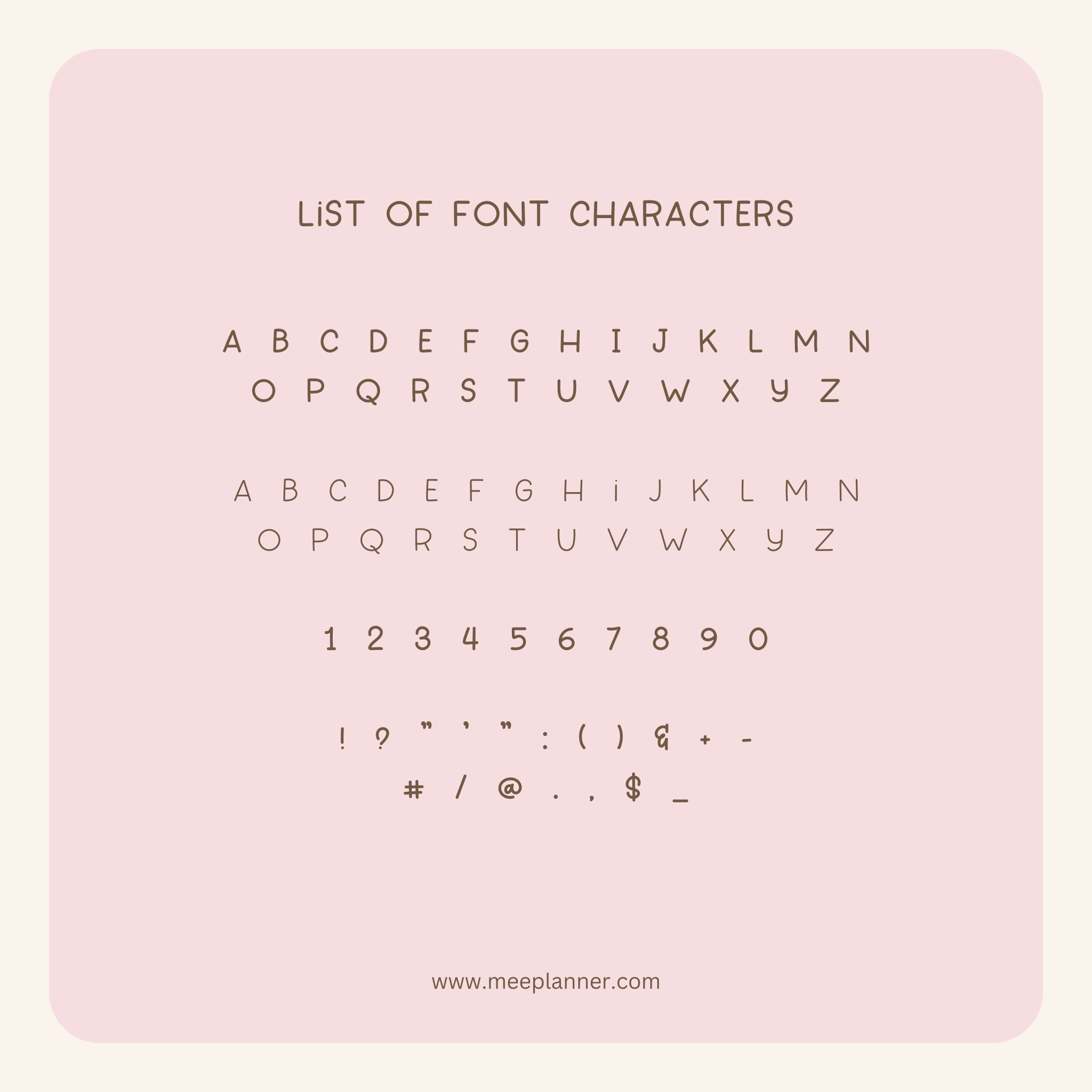 Aesthetic Handwriting Font - Meeplanner