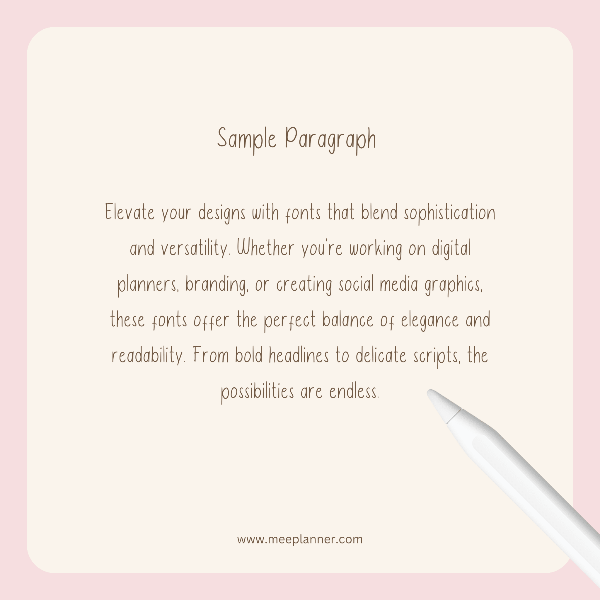 Aesthetic Handwriting Font - Meeplanner