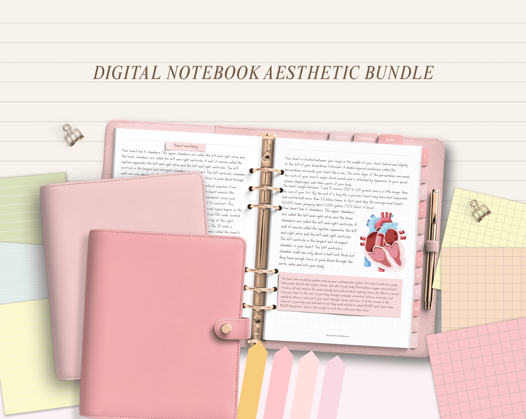 Digital Notebook Aesthetic Bundle - Meeplanner