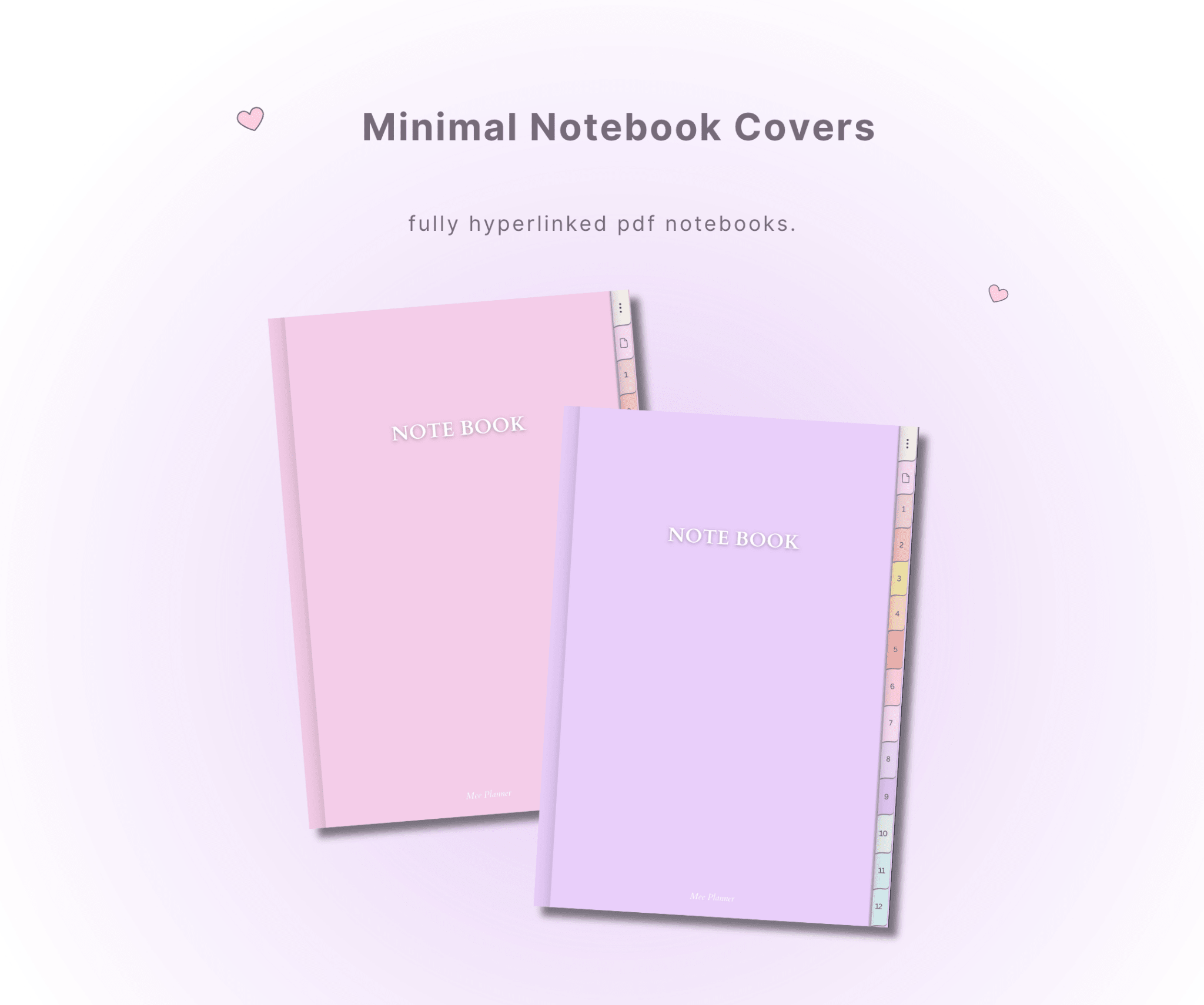 Digital Notebook - Blush & Purple Pages - Meeplanner
