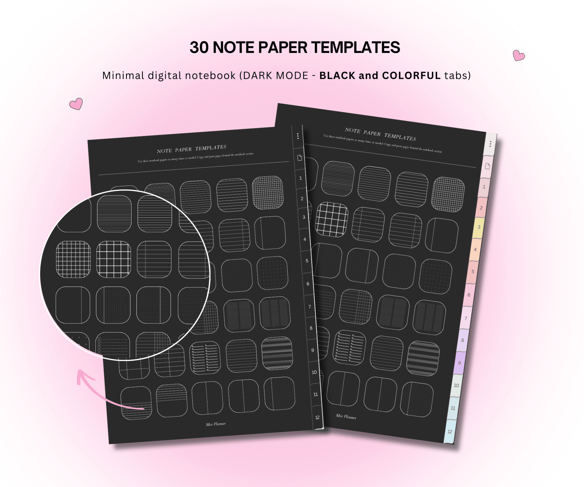 Digital Notebook - Dark Mode - Meeplanner