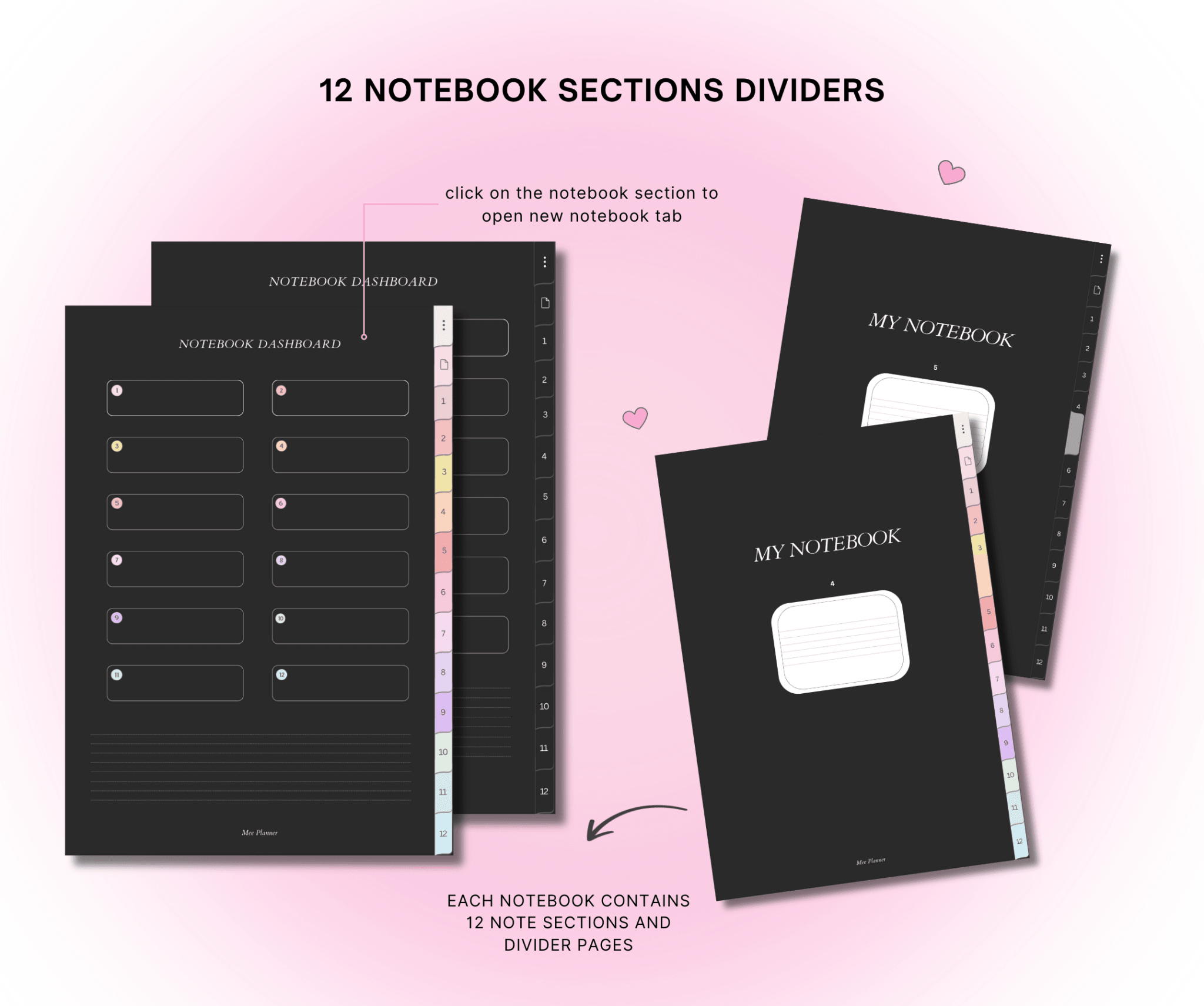 Digital Notebook - Dark Mode - Meeplanner