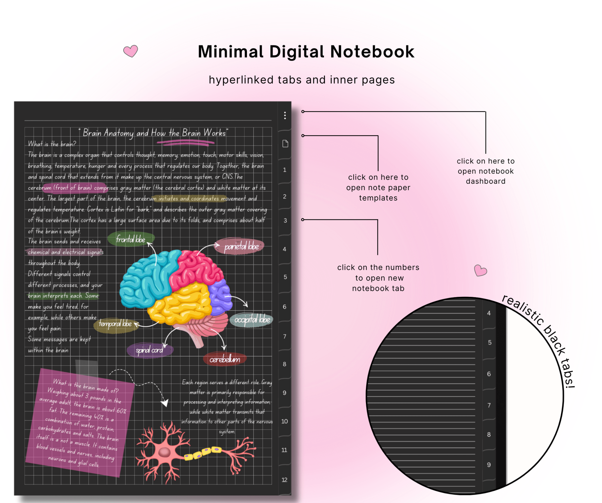 Digital Notebook - Dark Mode - Meeplanner