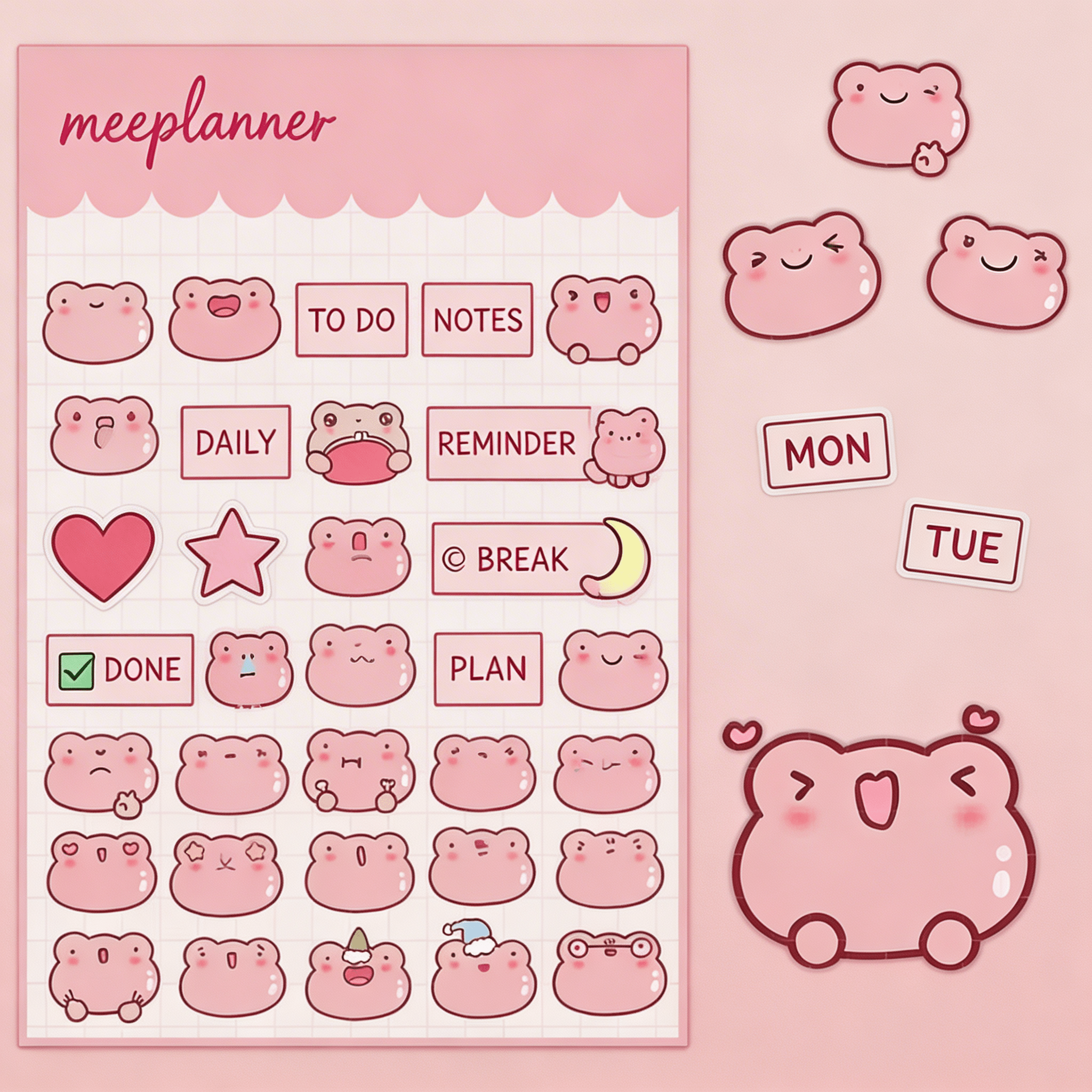 Miu Jiu Cute Sticker Series 01 (+200 Sticker) - New! - Meeplanner